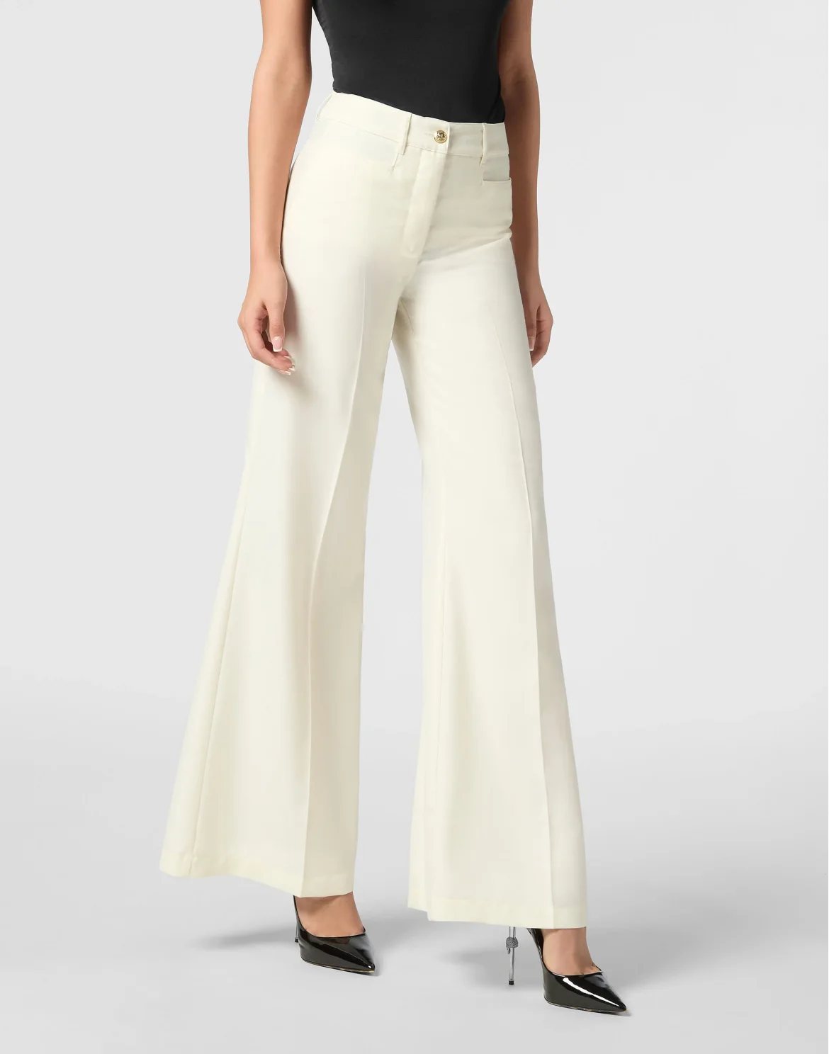Wool Marine Low Waist Trousers, цвет: Белый