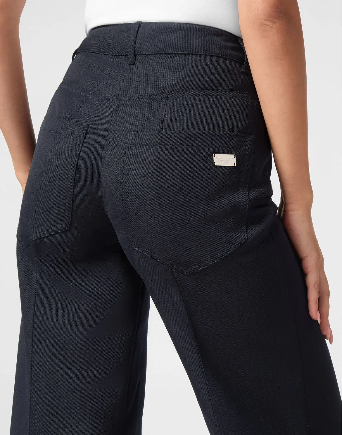 Wool Marine Low Waist Trousers, цвет: Синий