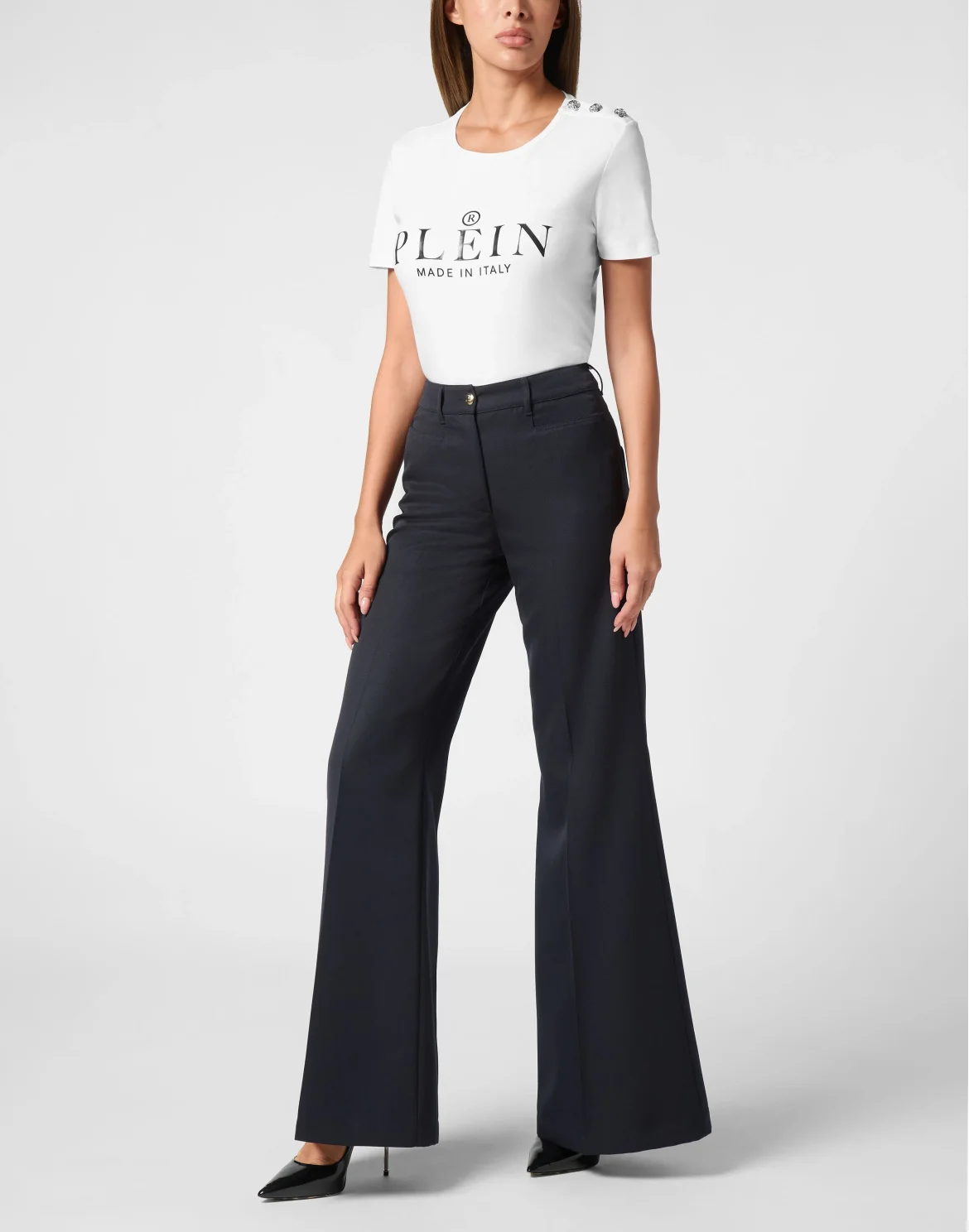 Wool Marine Low Waist Trousers, цвет: Синий