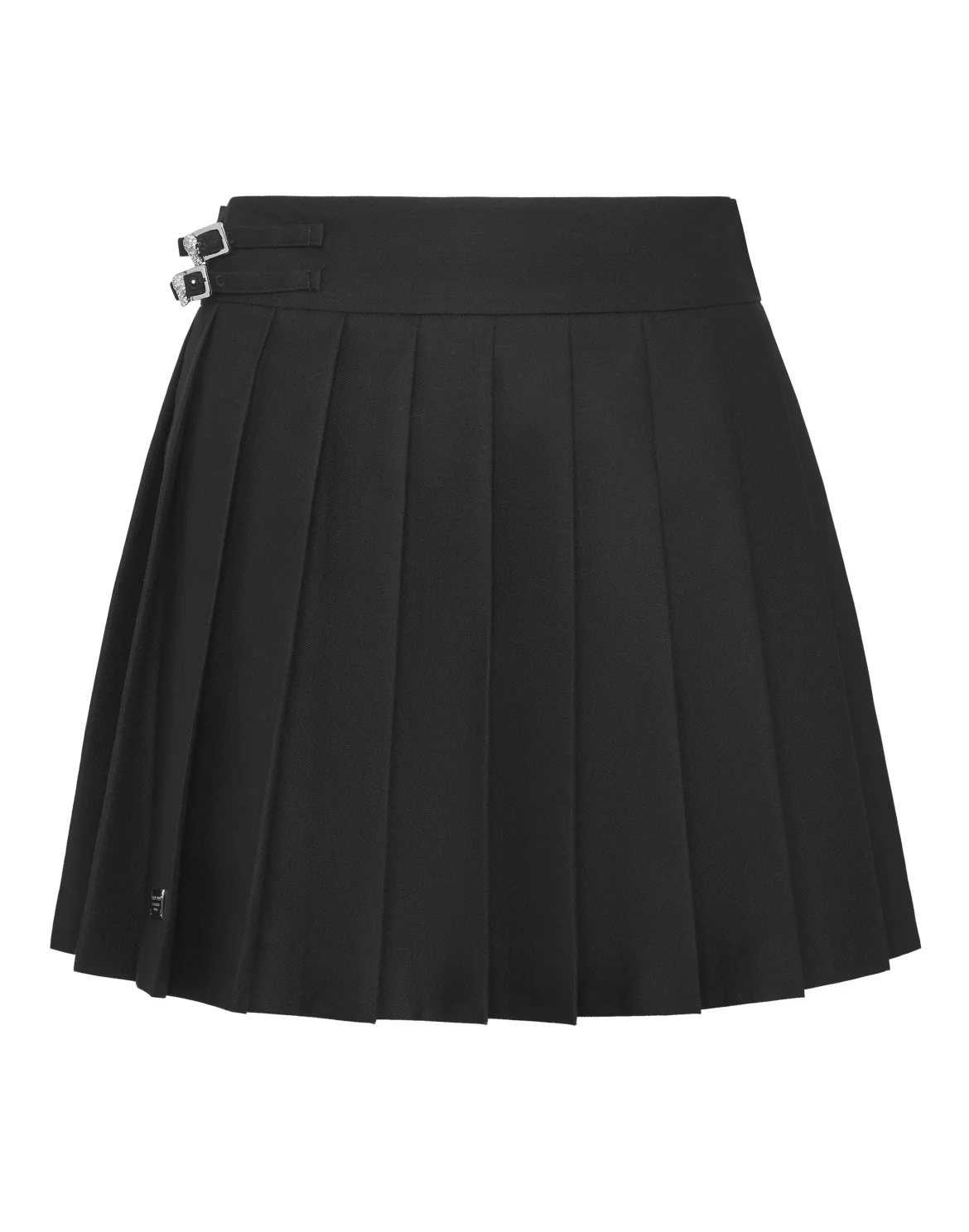 Pleated Mini Skirt Skull, цвет: Черный