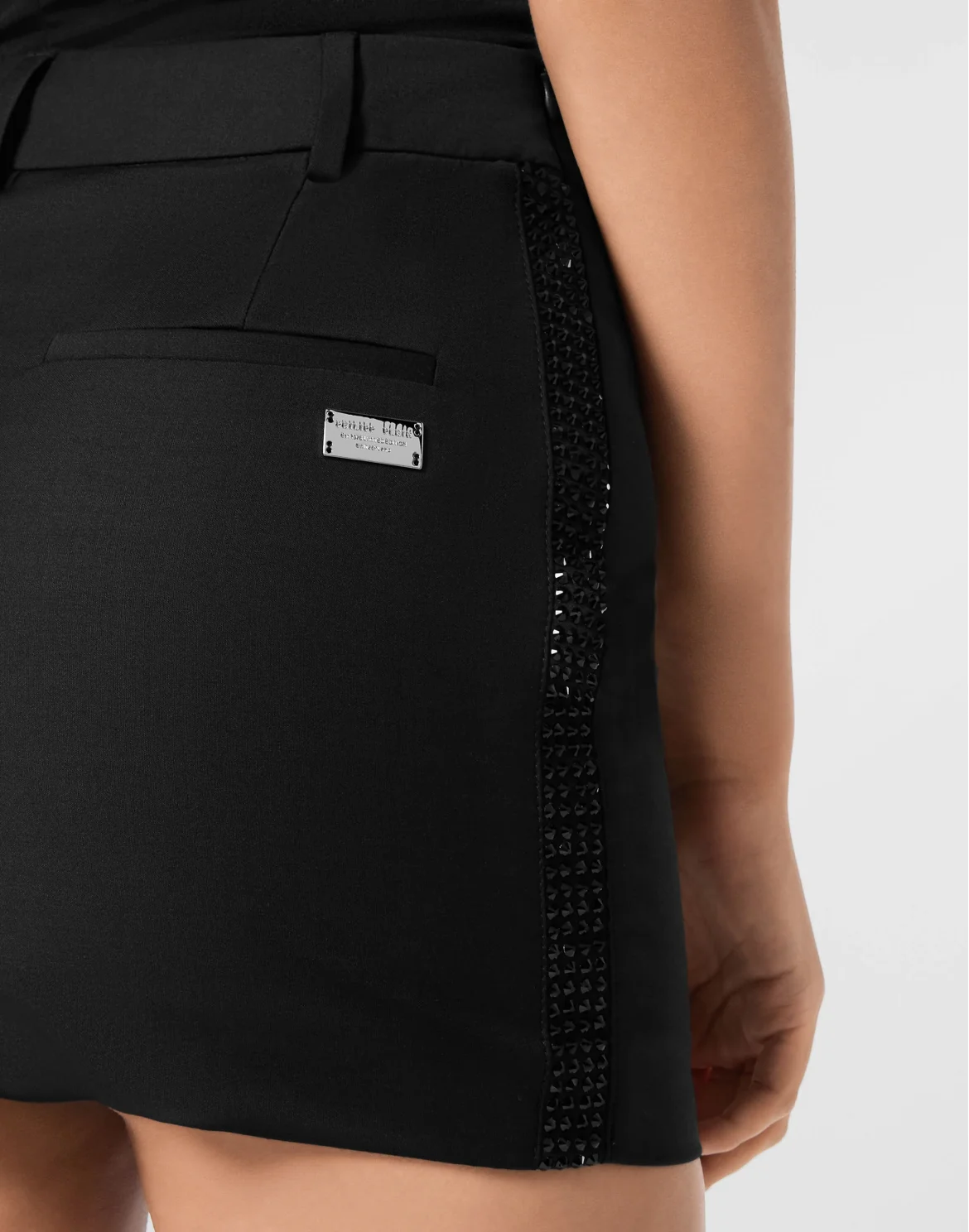 Wool Mini Skirt Strass, цвет: Черный