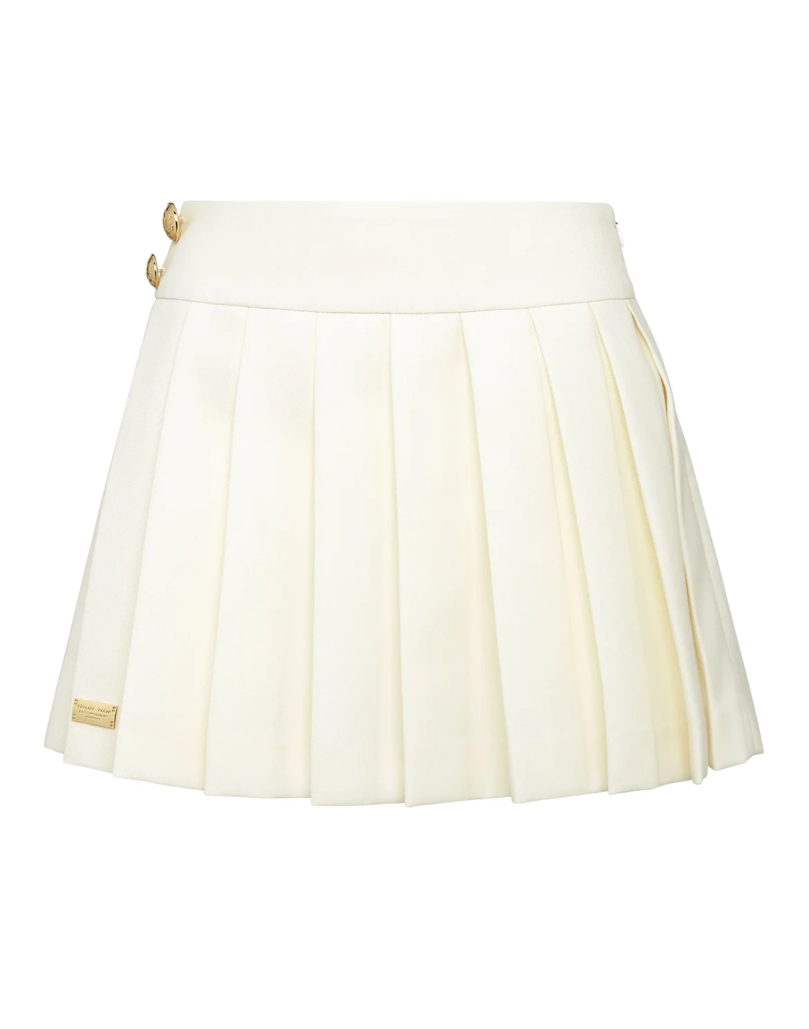 Wool Marine Plisse Skirt, цвет: Белый