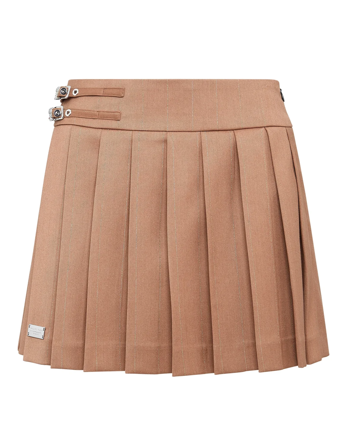 Plisse Mini Skirt, цвет: Коричневый