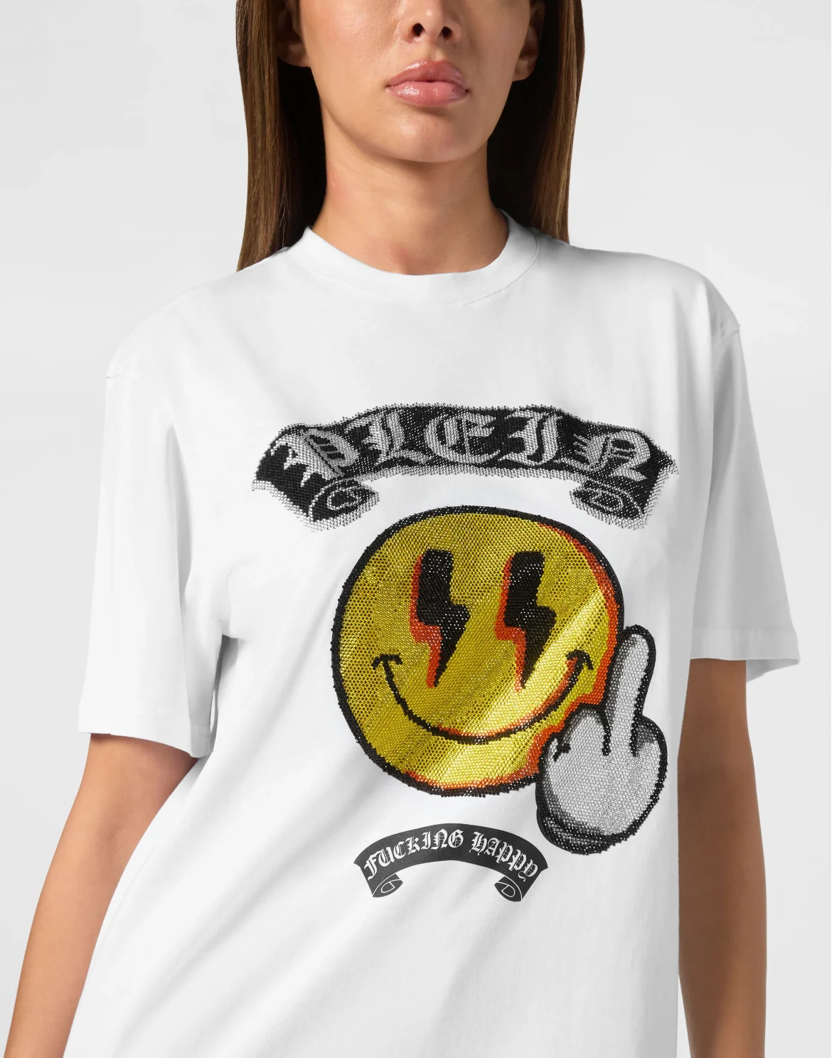 T-Shirt Man Fit Smile, цвет: Белый