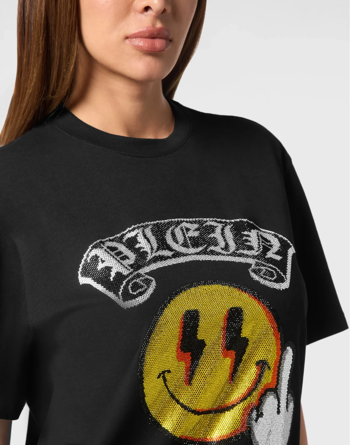 T-Shirt Man Fit Smile, цвет: Черный