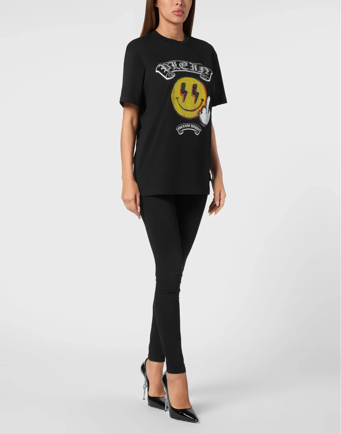 T-Shirt Man Fit Smile, цвет: Черный
