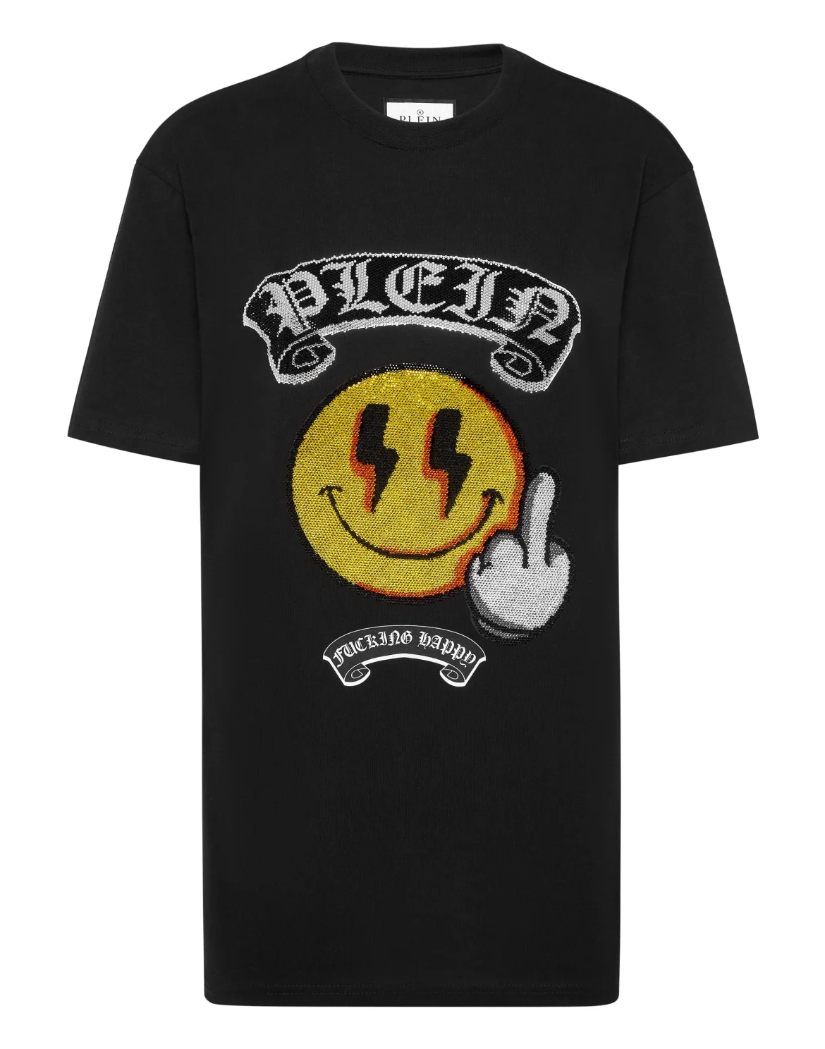 T-Shirt Man Fit Smile, цвет: Черный
