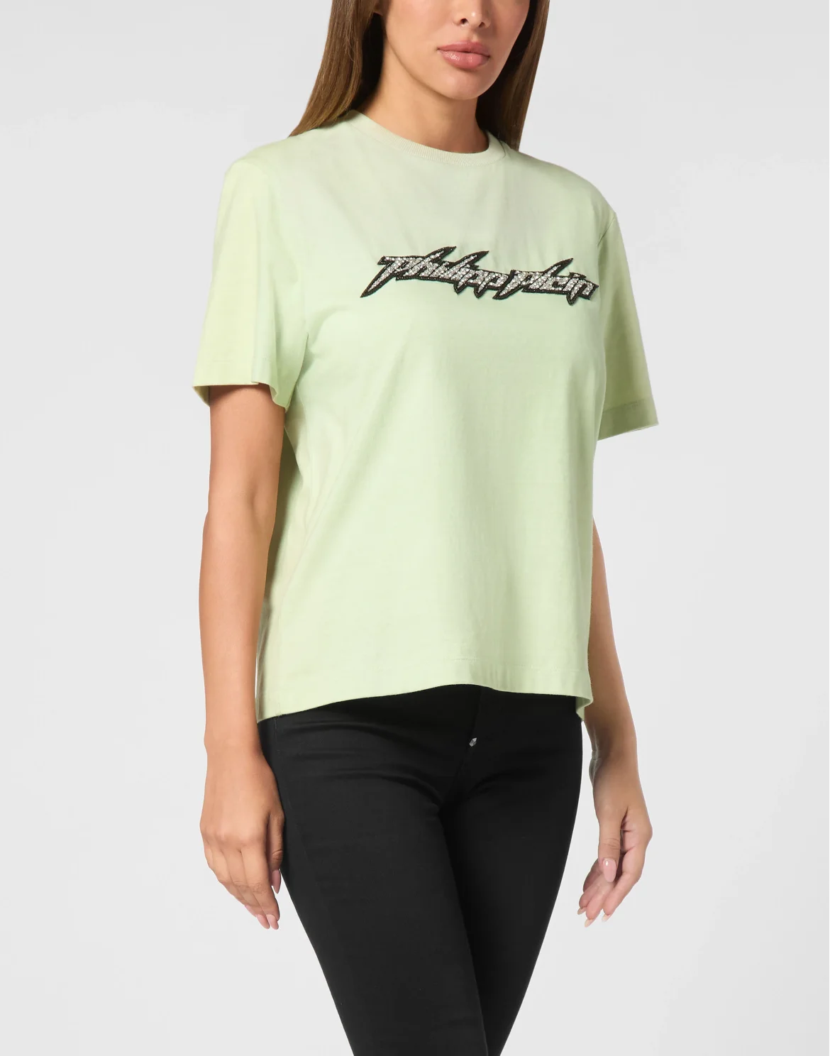 Jersey T-Shirt Man Fit Round Neck SS Logo, цвет: Зеленый
