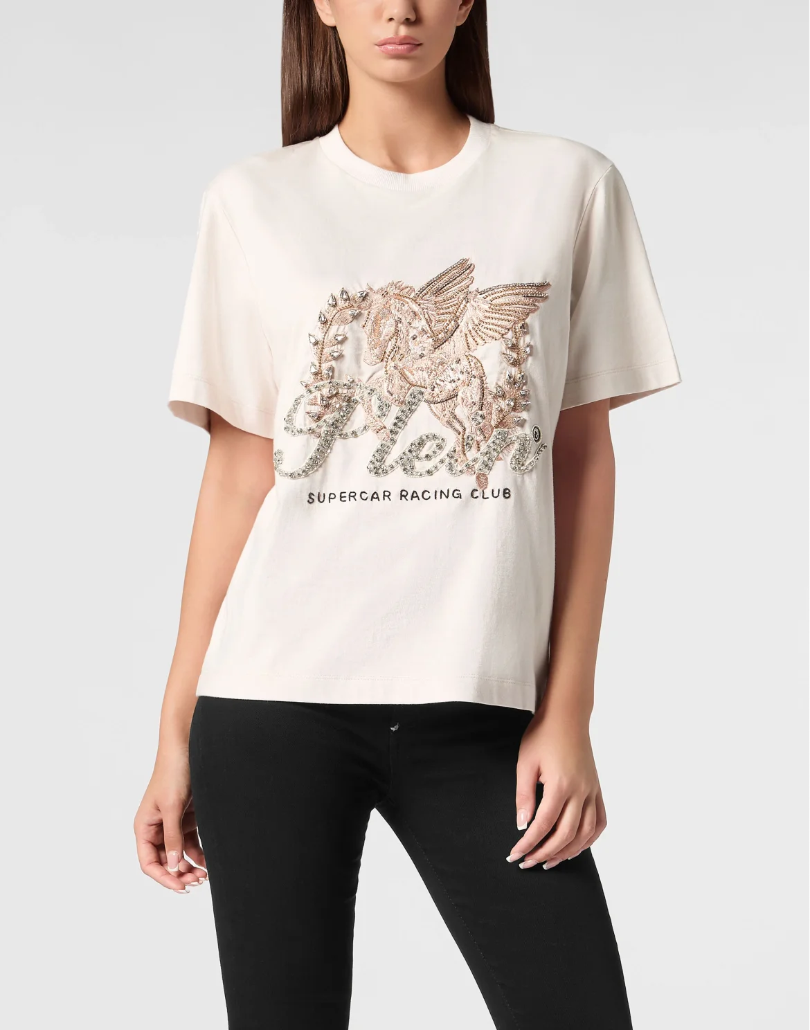 Jersey T-Shirt Man Fit Round Neck SS Unicorn, цвет: Бежевый