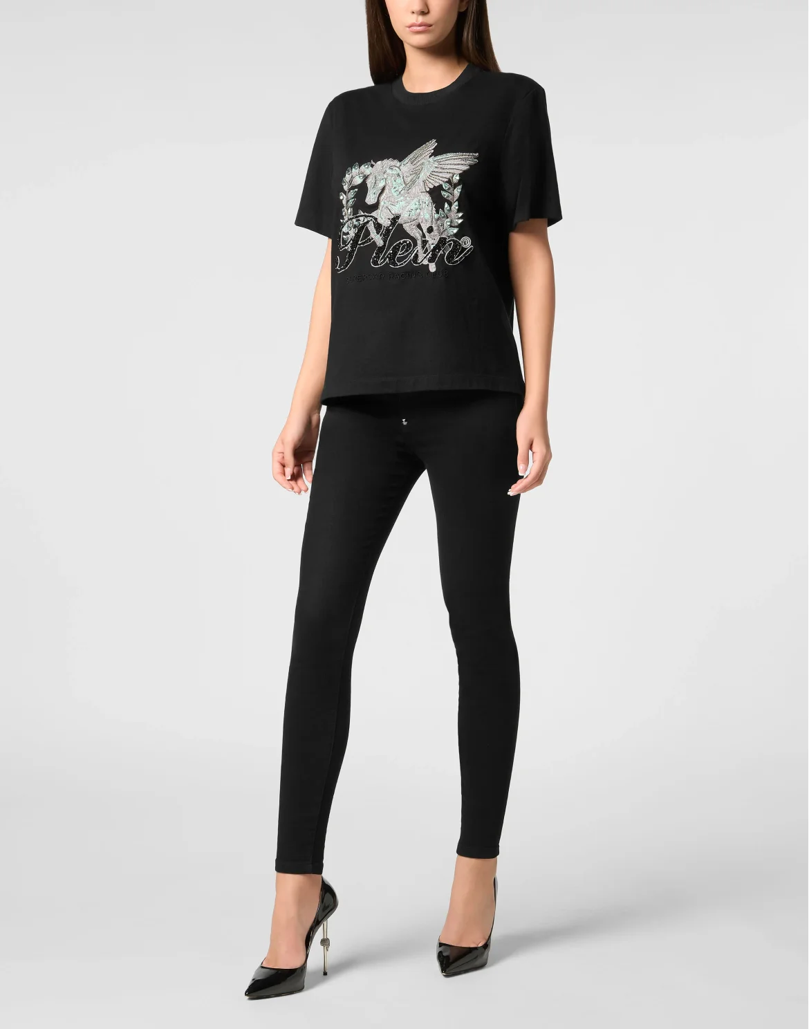 Jersey T-Shirt Man Fit Round Neck SS Unicorn, цвет: Черный