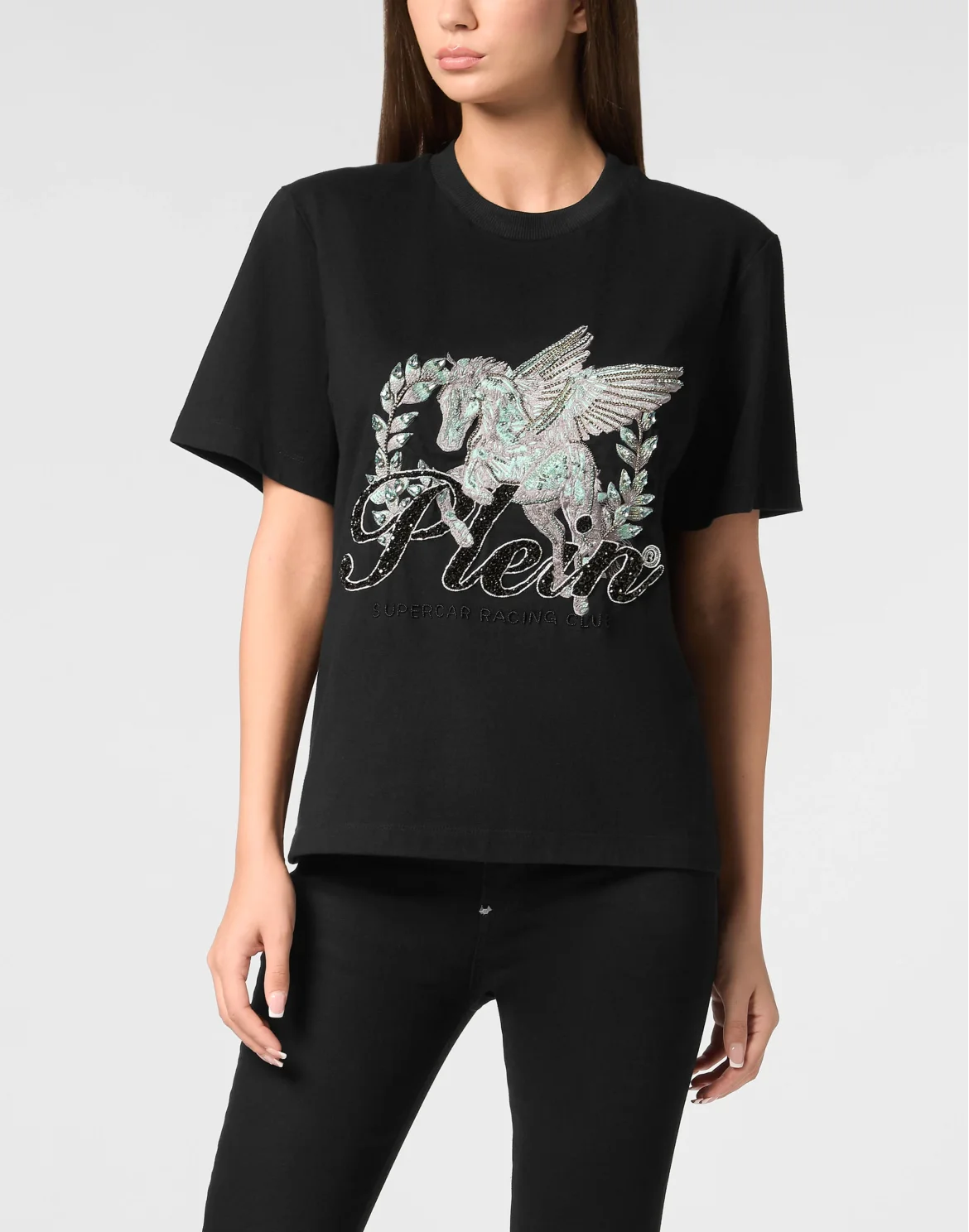 Jersey T-Shirt Man Fit Round Neck SS Unicorn, цвет: Черный