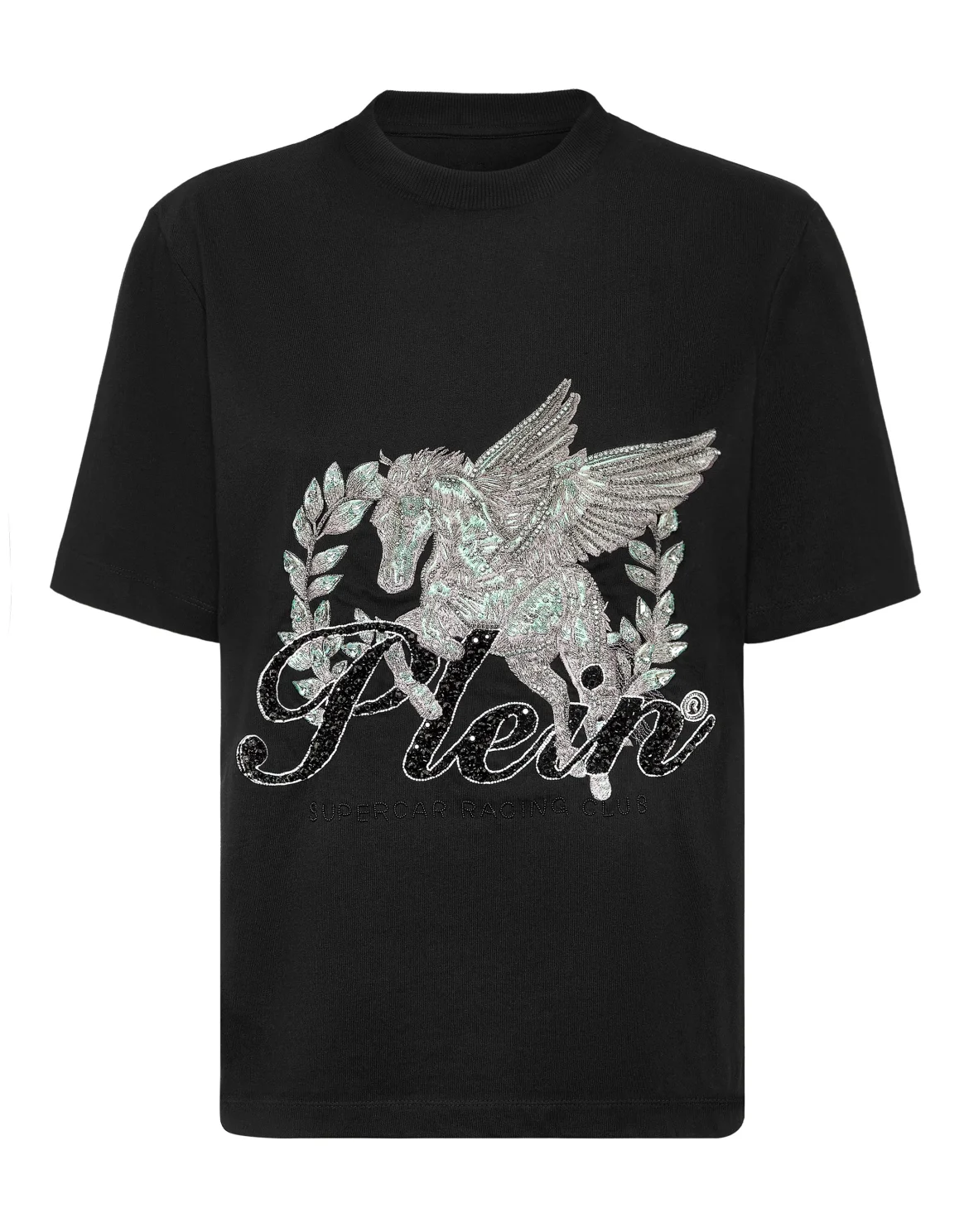 Jersey T-Shirt Man Fit Round Neck SS Unicorn, цвет: Черный