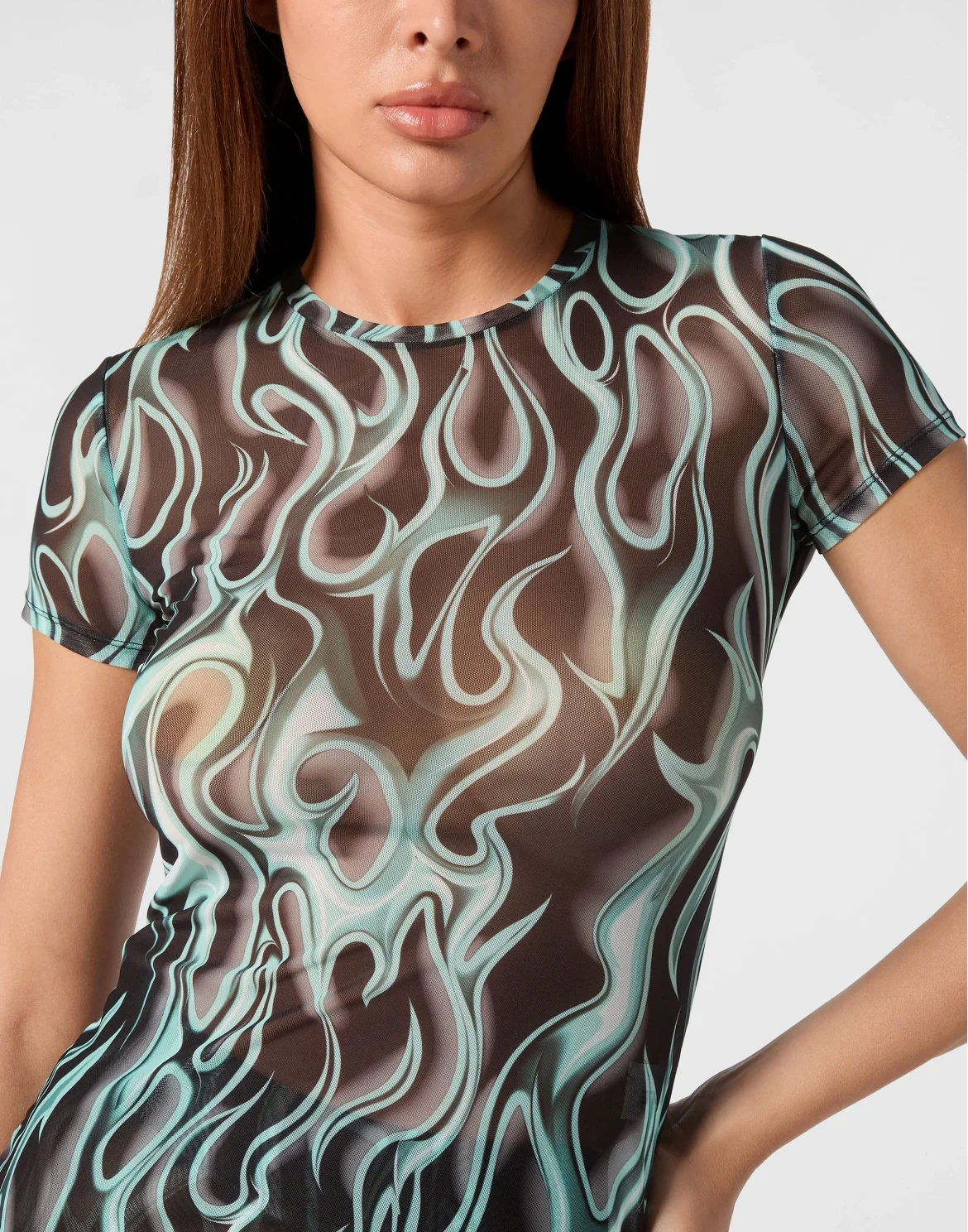 Tulle T-Shirt Sexy Pure SS Flame, цвет: Черный
