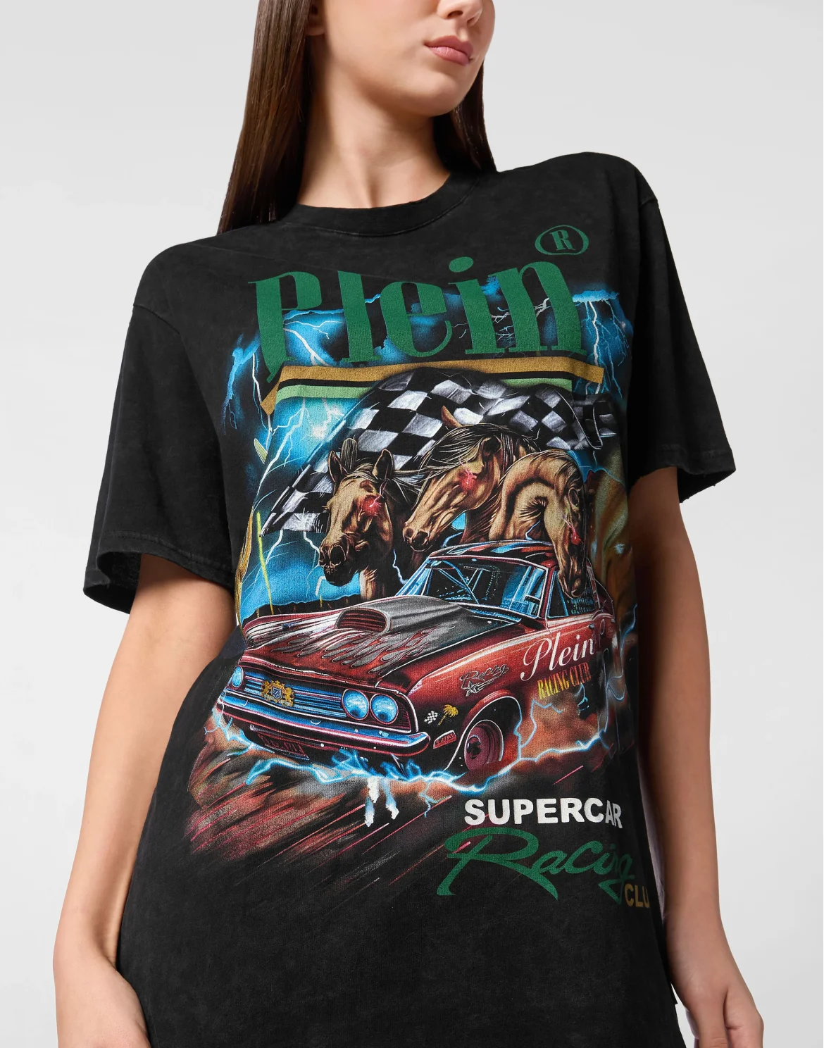 T-shirt Round Neck SS Racing Club, цвет: Черный
