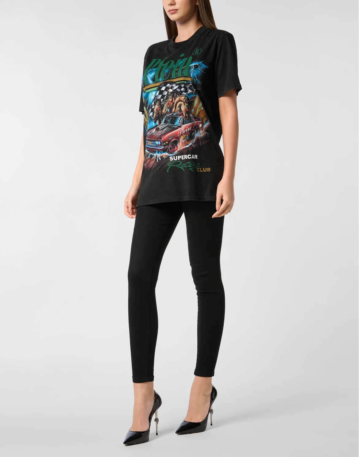 T-shirt Round Neck SS Racing Club, цвет: Черный