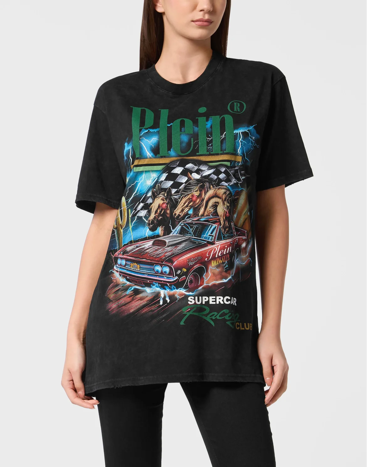 T-shirt Round Neck SS Racing Club, цвет: Черный
