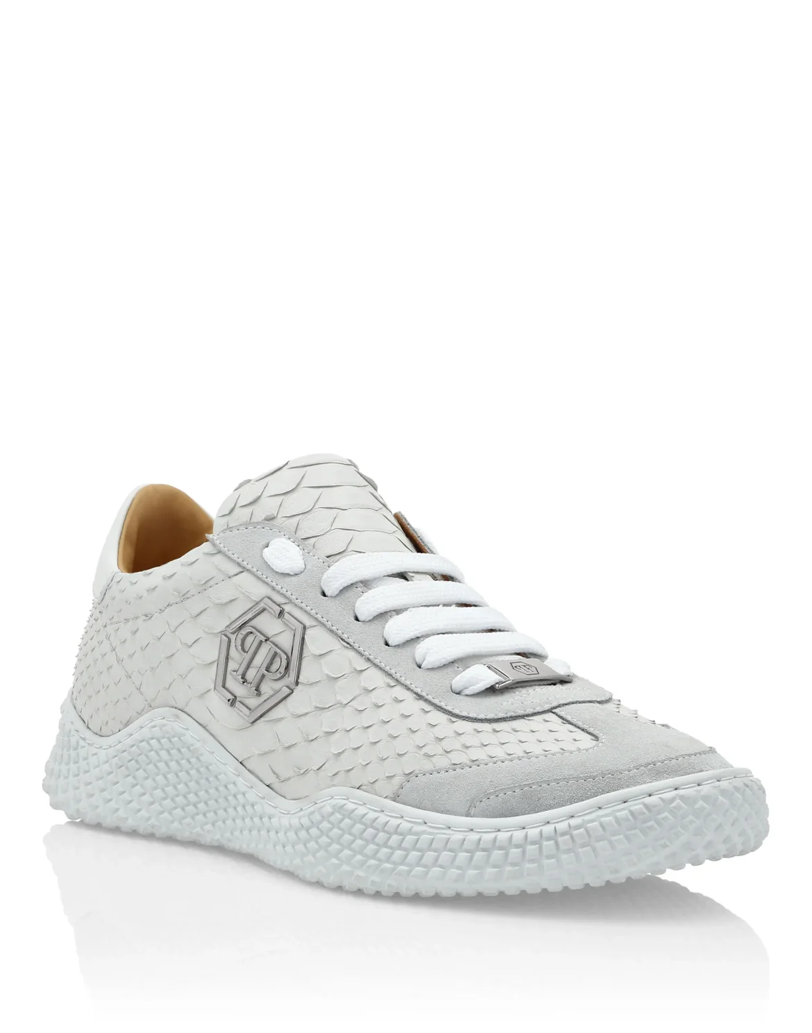 Python & Suede Runner, цвет: Белый