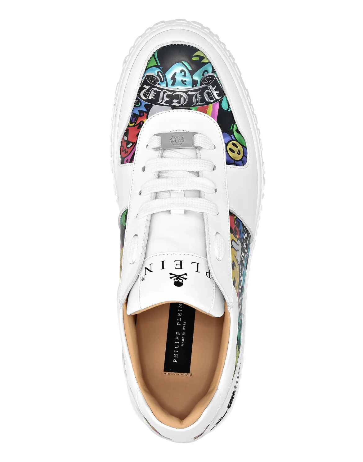 Nappa Leather Lo-Top Sneakers Smile, цвет: Белый