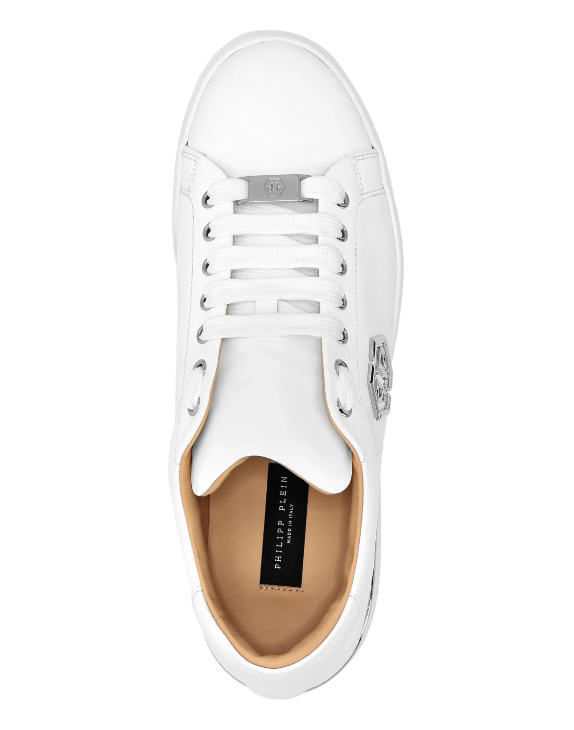 Nappa Leather Lo-Top Sneakers Hexagon, цвет: Белый