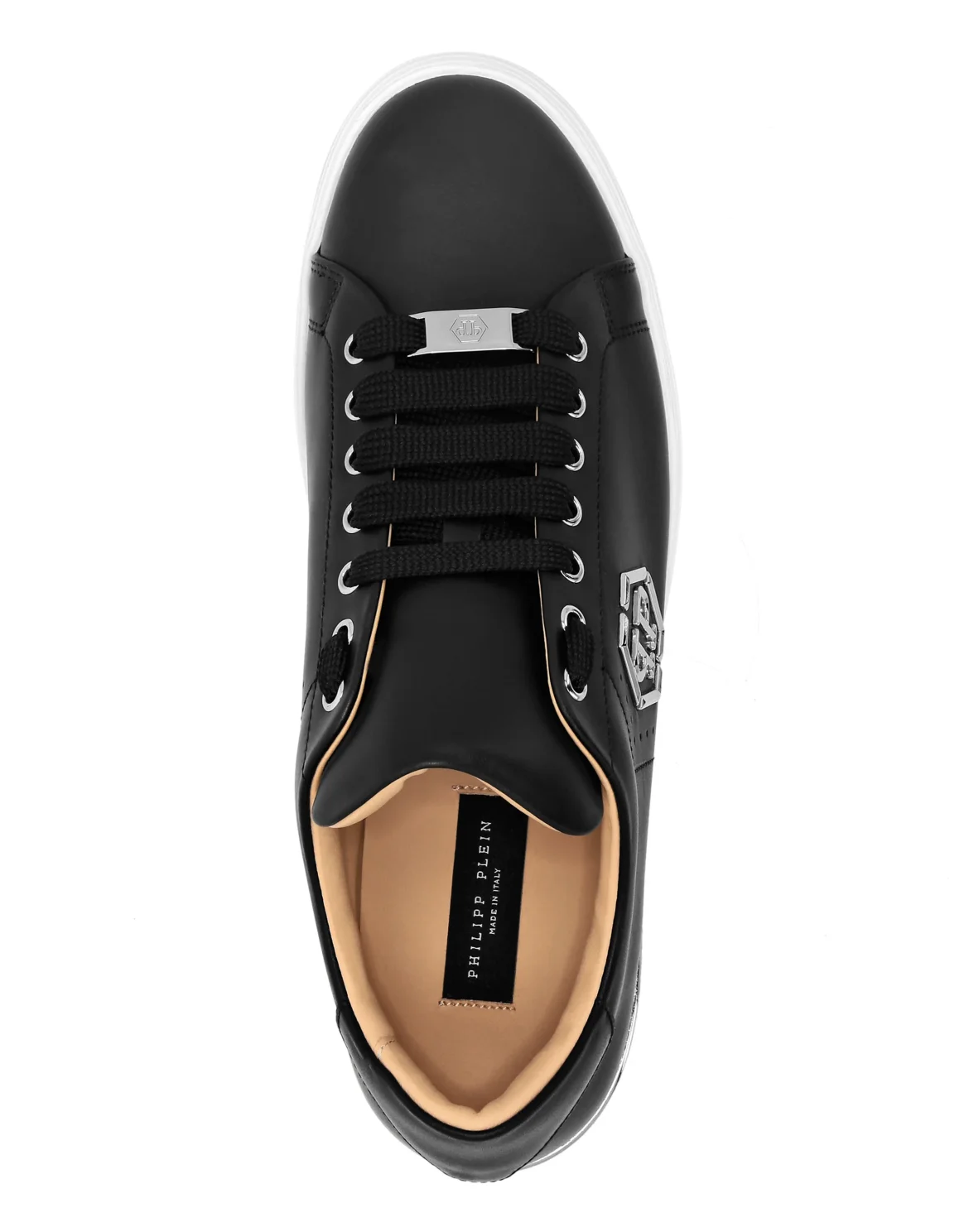 Nappa Leather Lo-Top Sneakers Hexagon, цвет: Черный