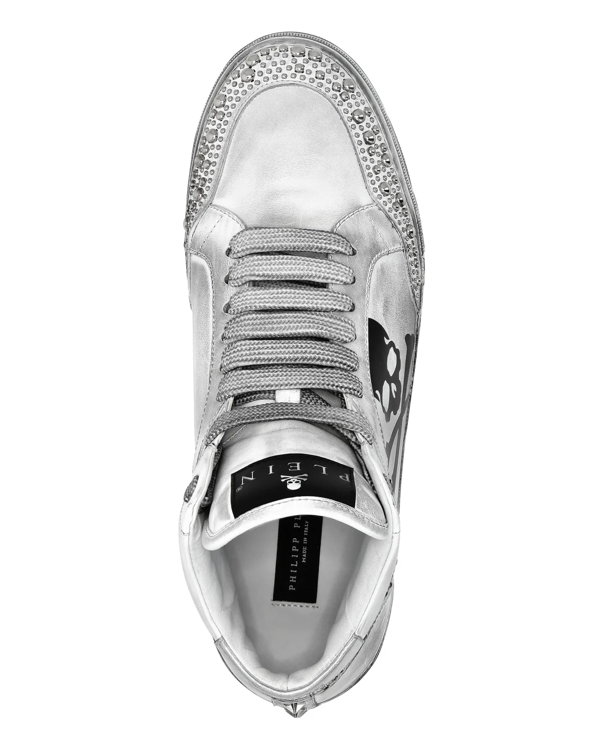 Nappa Leather Hi-Top Sneakers Studs Retrokickz TM, цвет: Белый