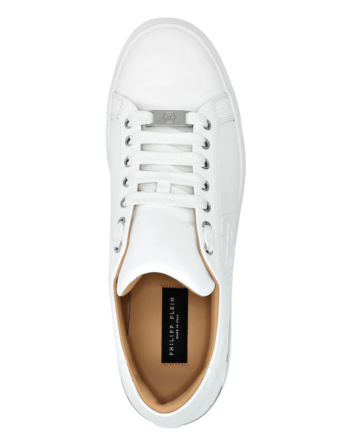 Nappa Leather Lo-Top Sneakers Hexagon, цвет: Белый