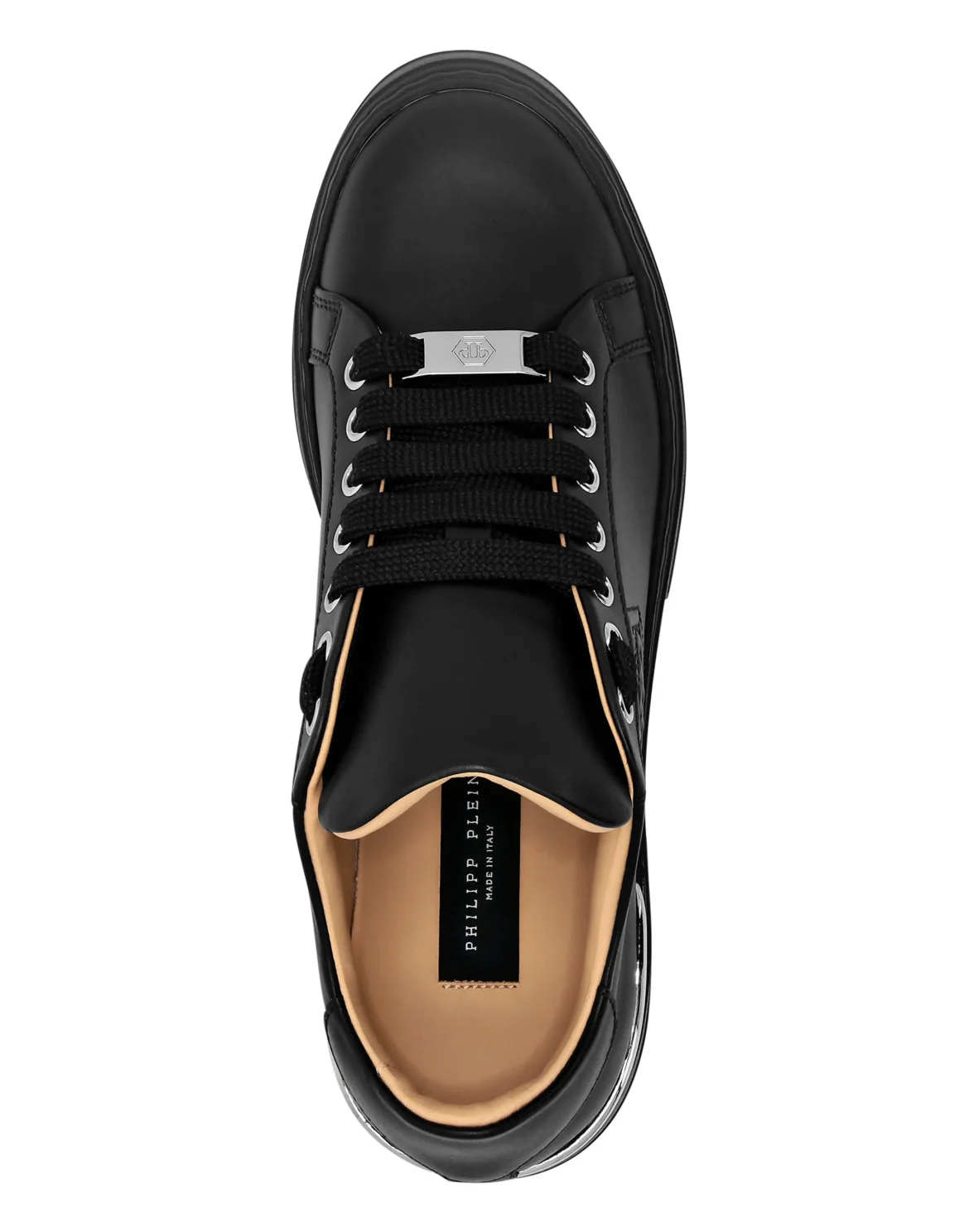 Nappa Leather Lo-Top Sneakers Hexagon, цвет: Черный