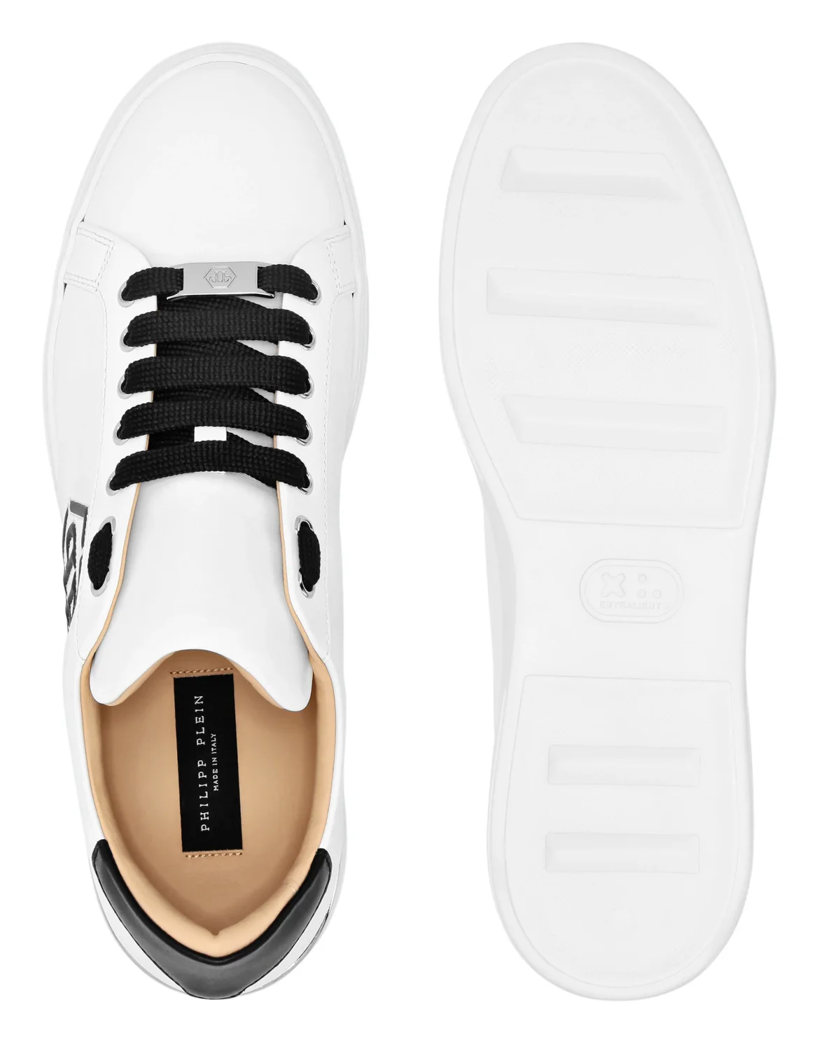 Nappa Leather Lo-Top Sneakers Hexagon, цвет: Черный