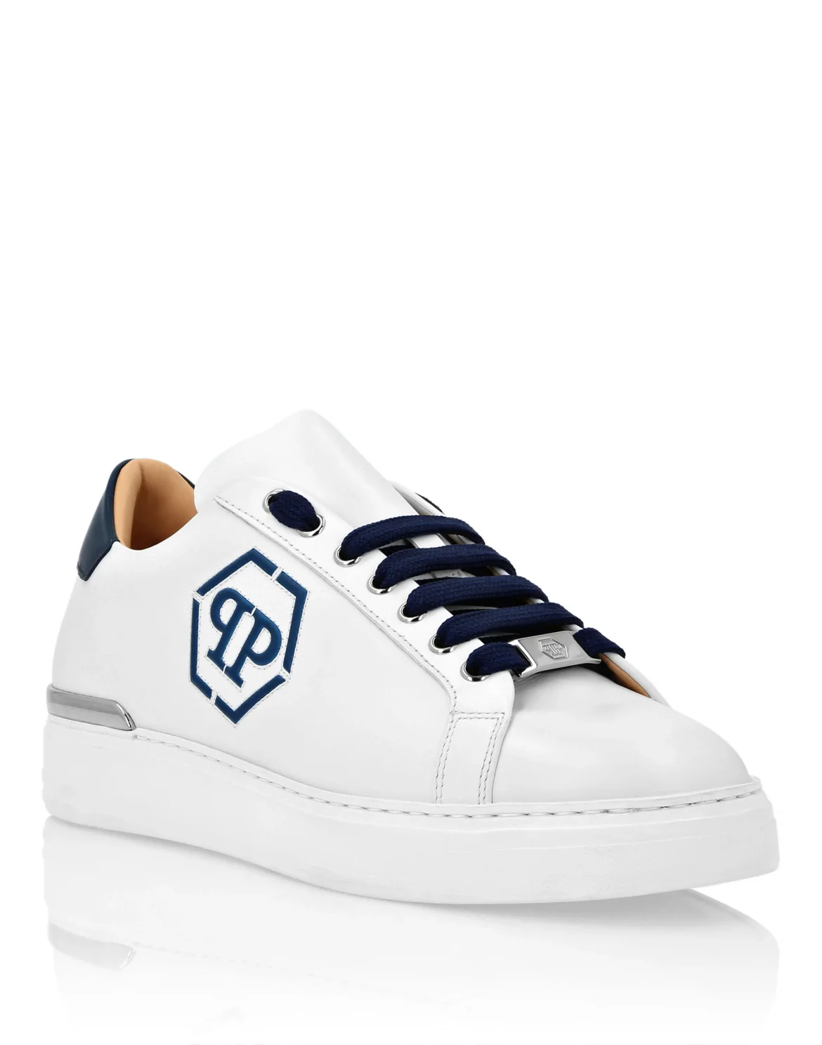 Nappa Leather Lo-Top Sneakers Hexagon, цвет: Синий