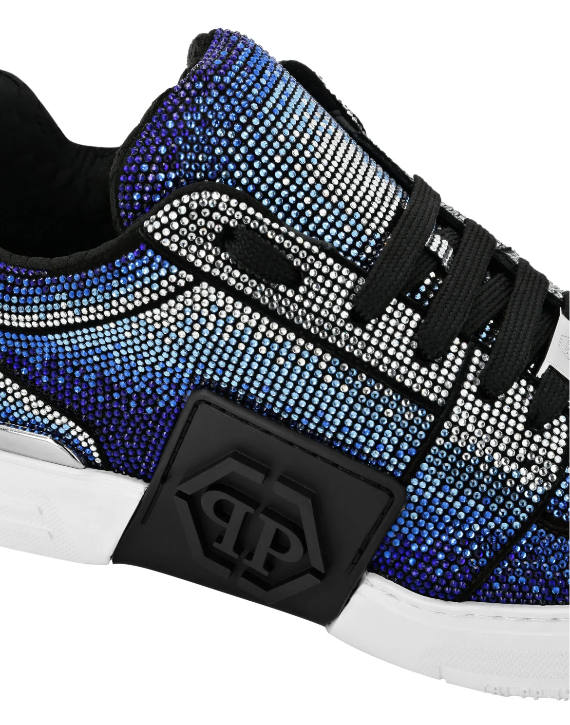 Suede Lo-Top Sneakers Strass Hexagon, цвет: Синий