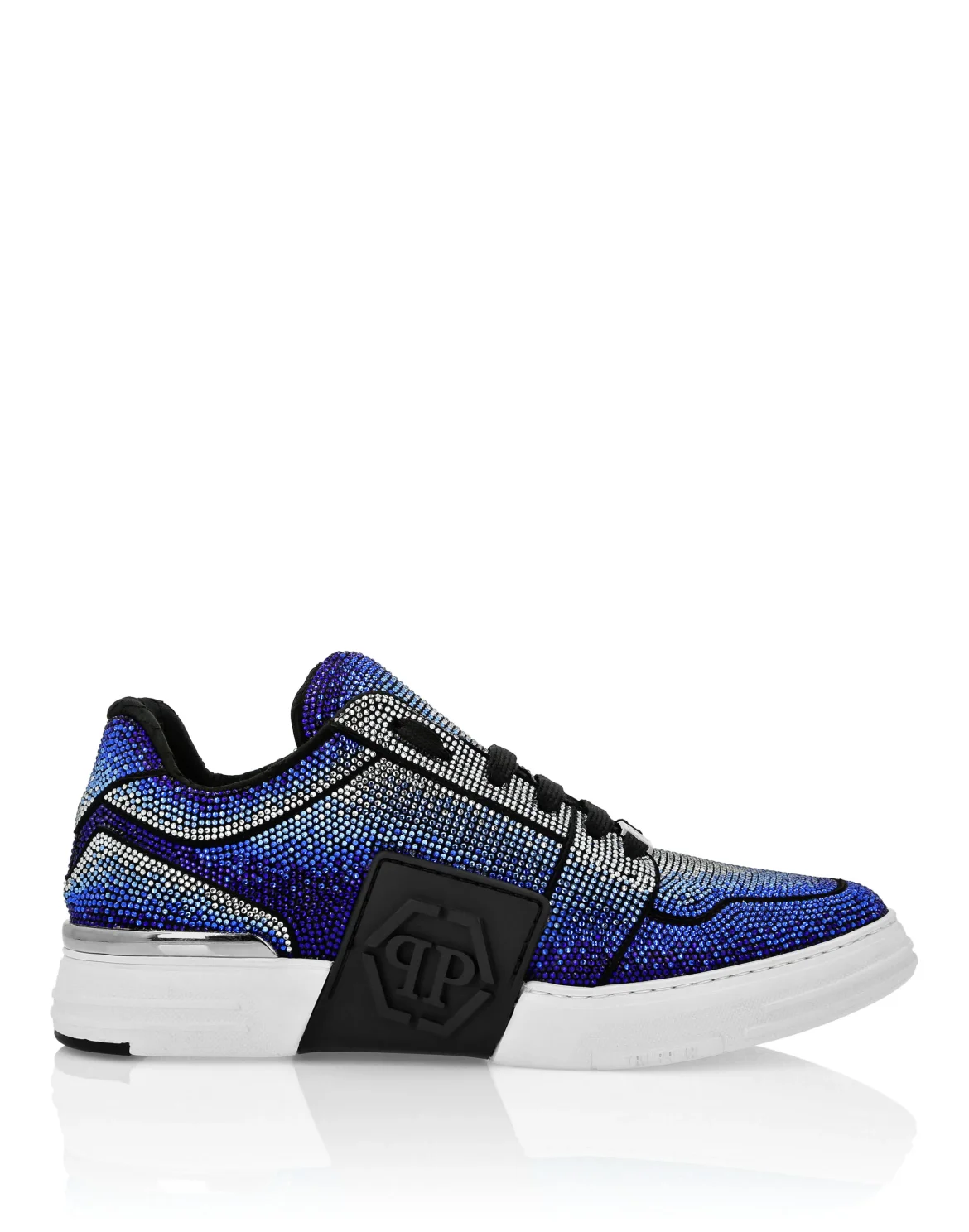 Suede Lo-Top Sneakers Strass Hexagon, цвет: Синий