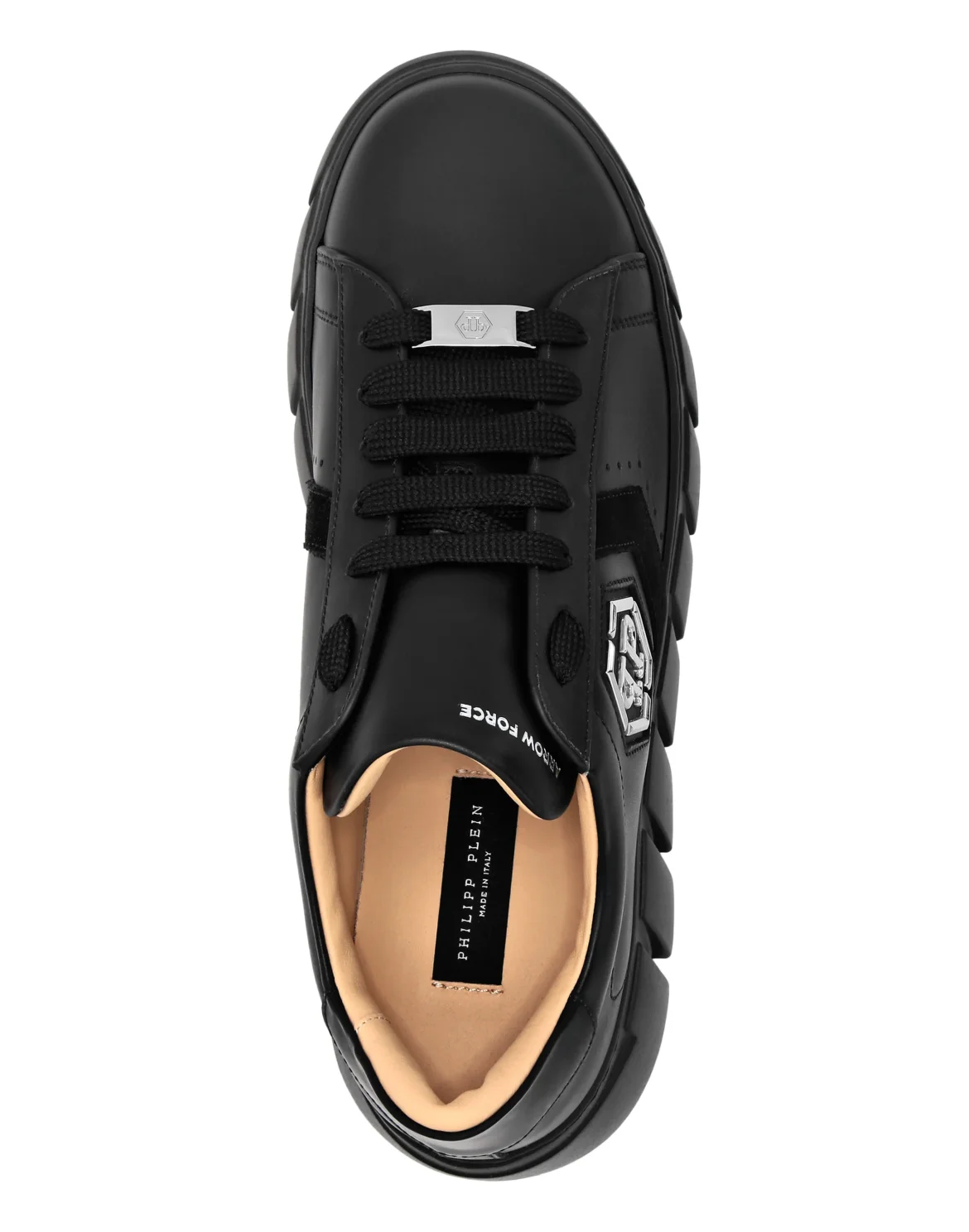 Nappa Leather Lo-Top Sneakers Hexagon, цвет: Черный