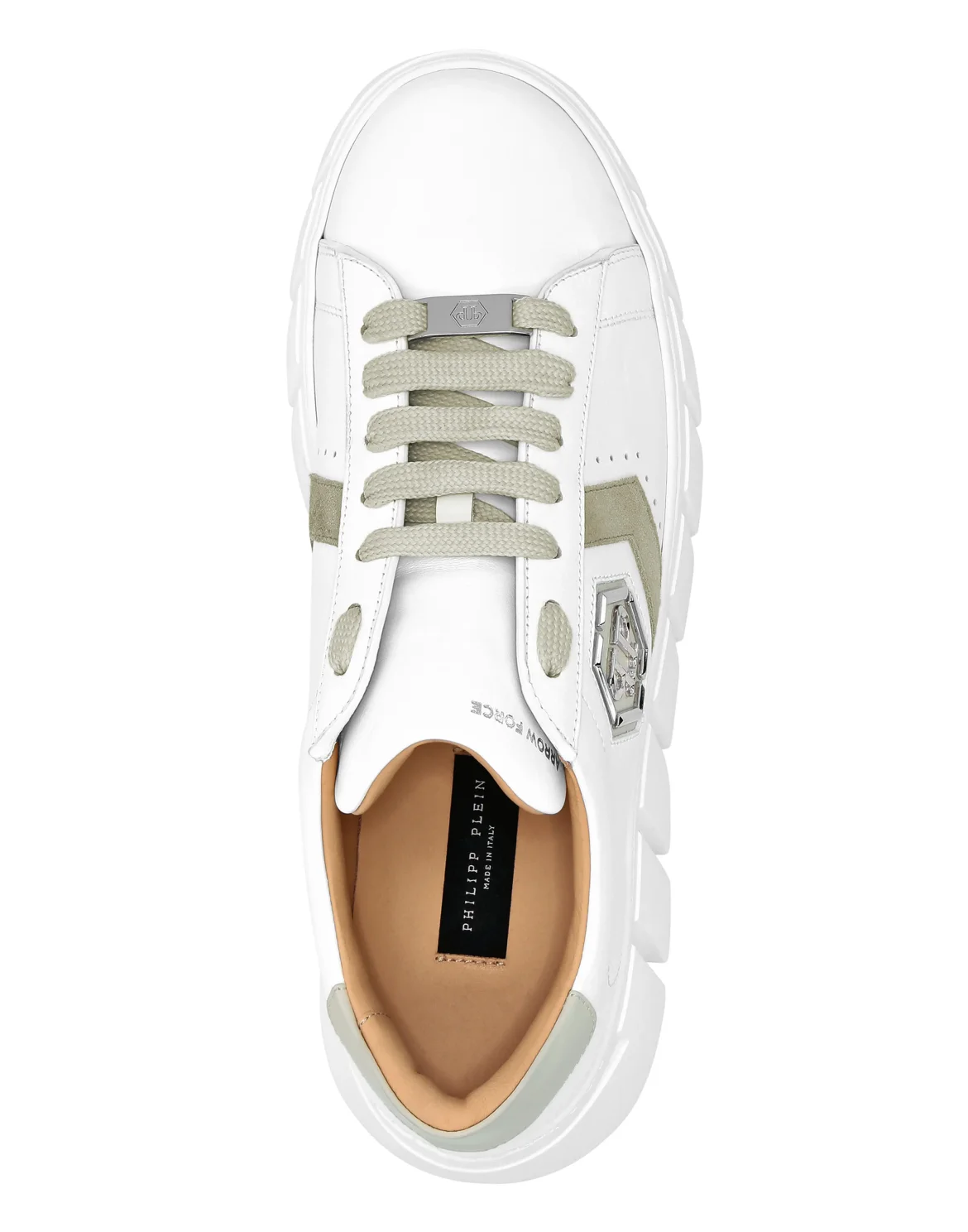 Nappa Leather Lo-Top Sneakers Hexagon, цвет: Бежевый
