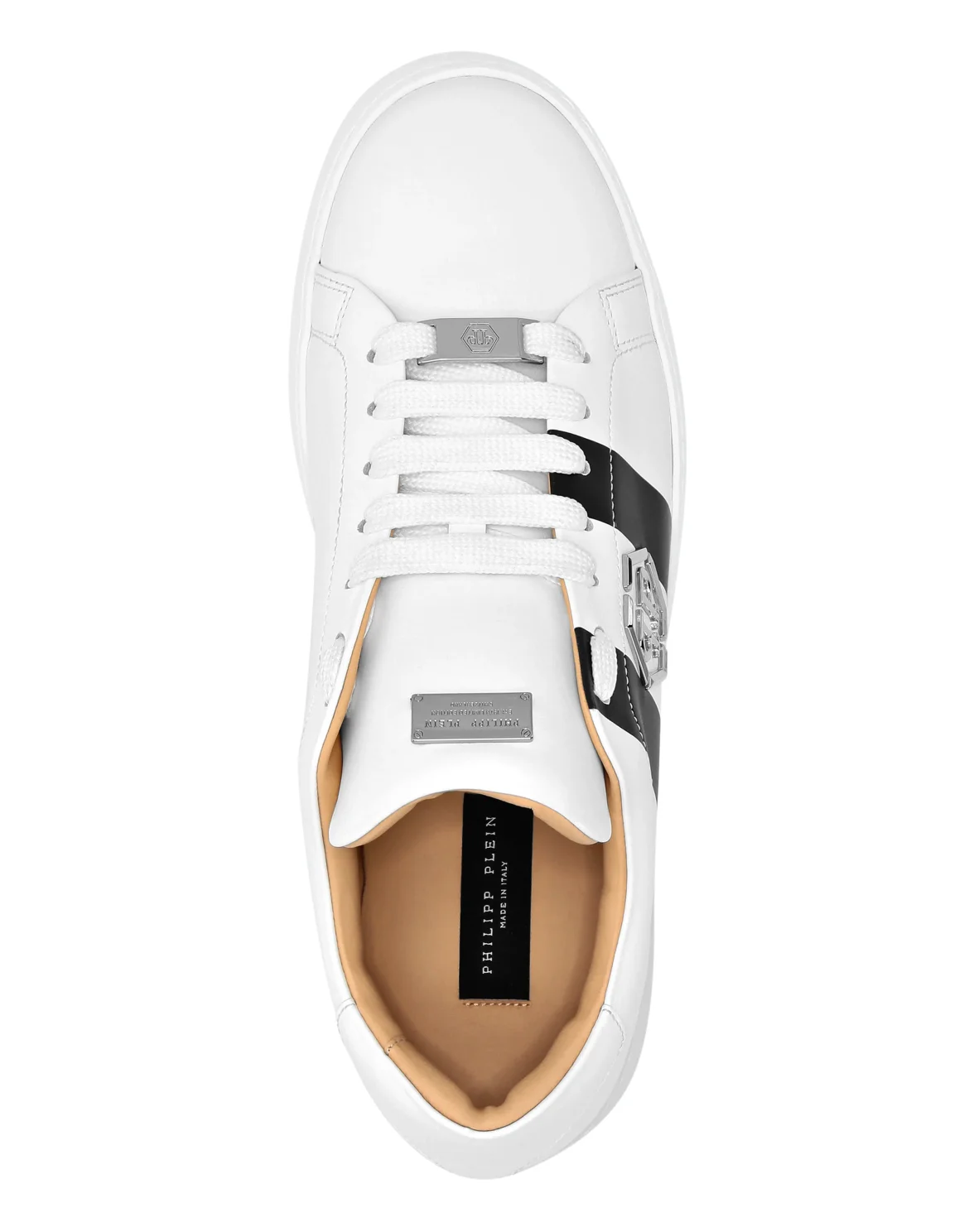 Leather Lo-Top Sneakers Hexagon, цвет: Белый