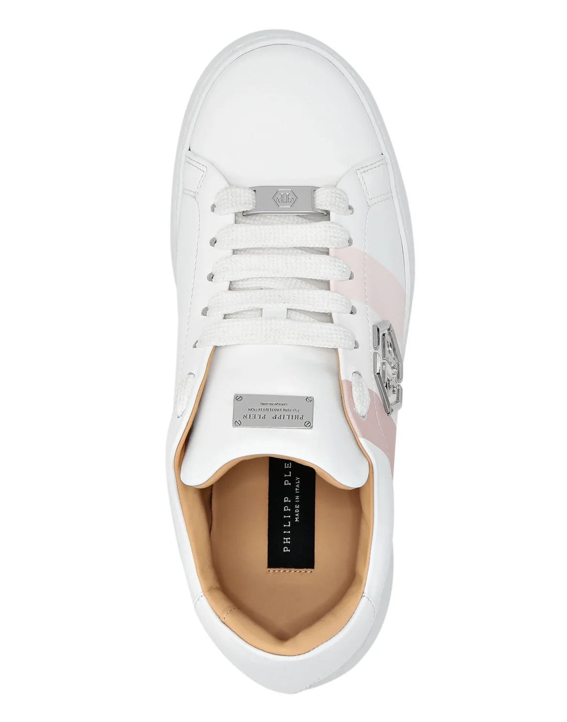 Leather Lo-Top Sneakers Hexagon, цвет: Белый