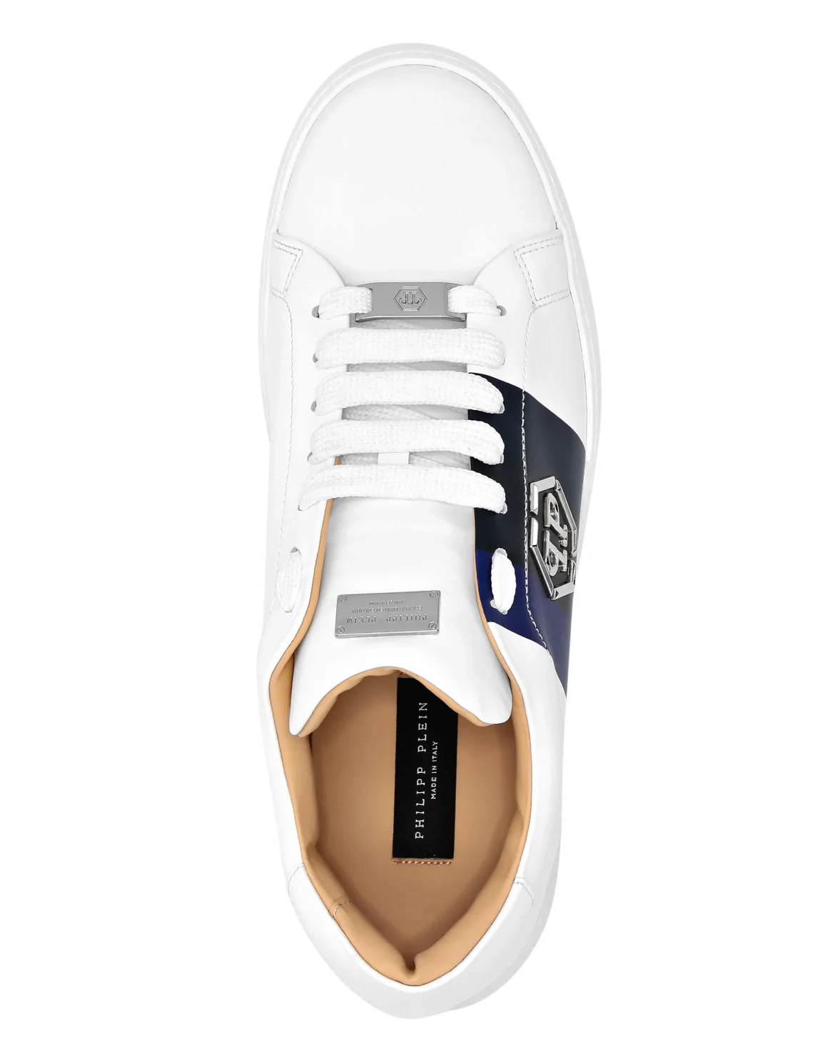 Leather Lo-Top Sneakers Hexagon, цвет: Белый