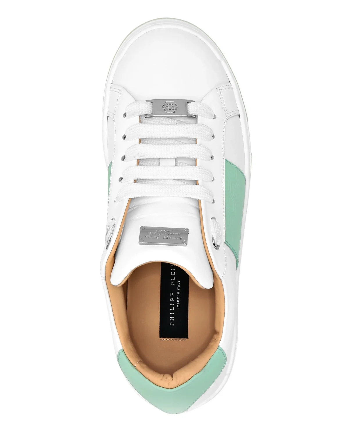Leather Lo-Top Sneakers Monogram, цвет: Белый