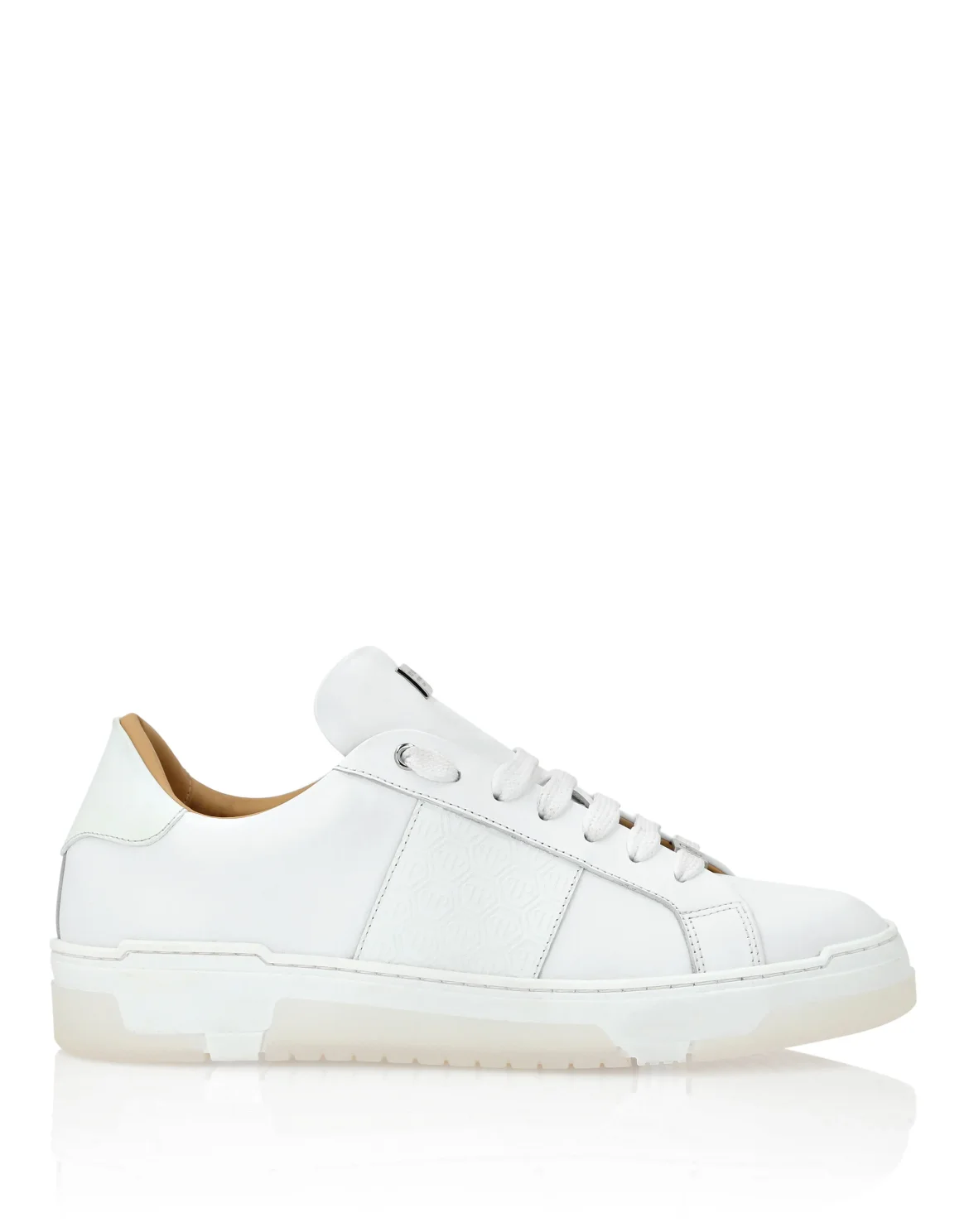 Leather Lo-Top Sneakers Monogram, цвет: Белый