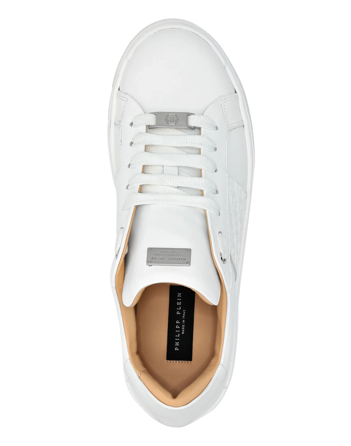 Leather Lo-Top Sneakers Monogram, цвет: Белый