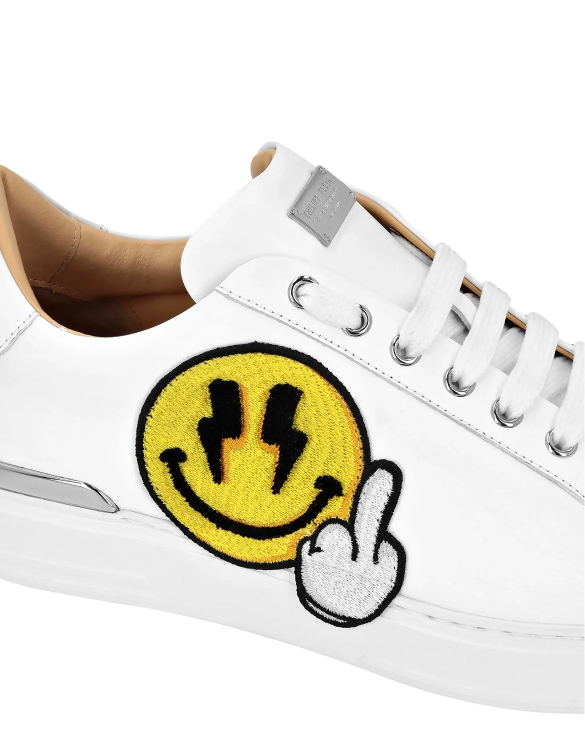 Leather Lo-Top Sneakers Strass Smile, цвет: Мультиколор