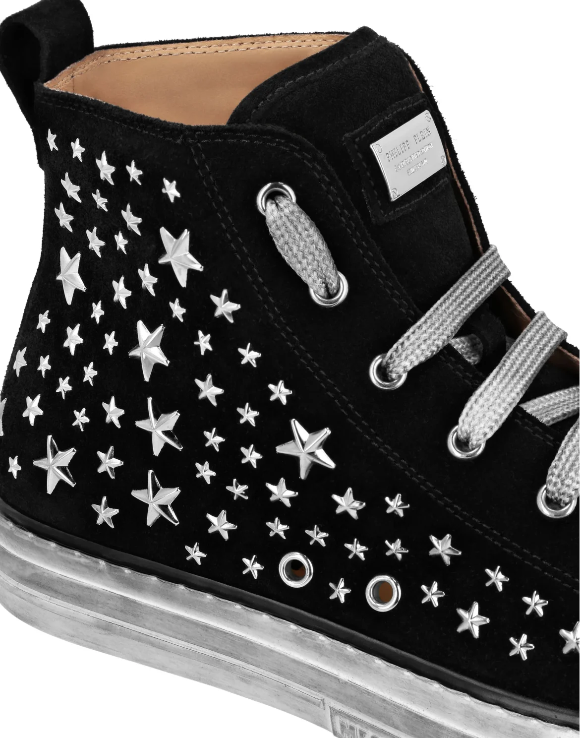 Suede Hi-Top Sneakers Studs, цвет: Черный