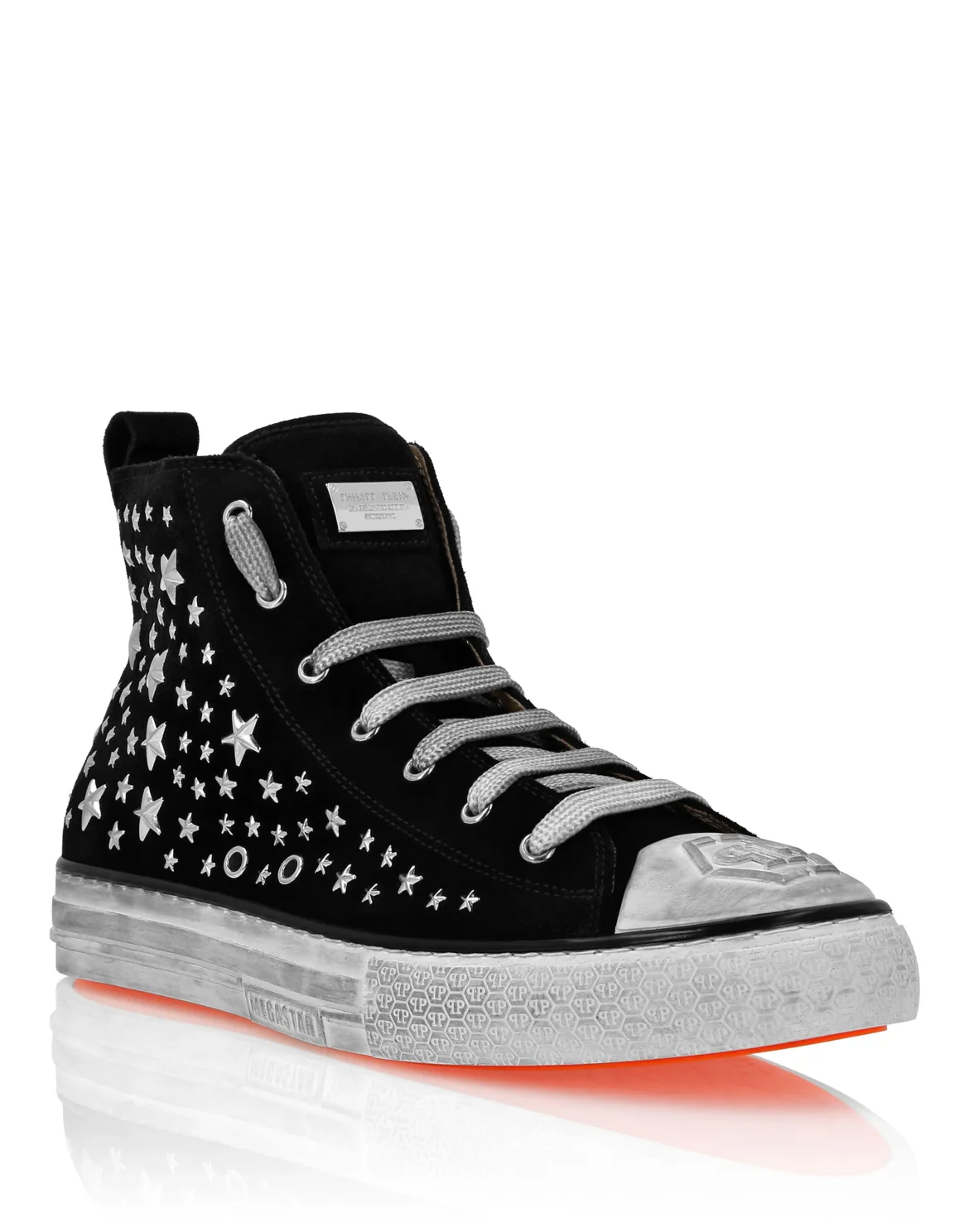 Suede Hi-Top Sneakers Studs, цвет: Черный