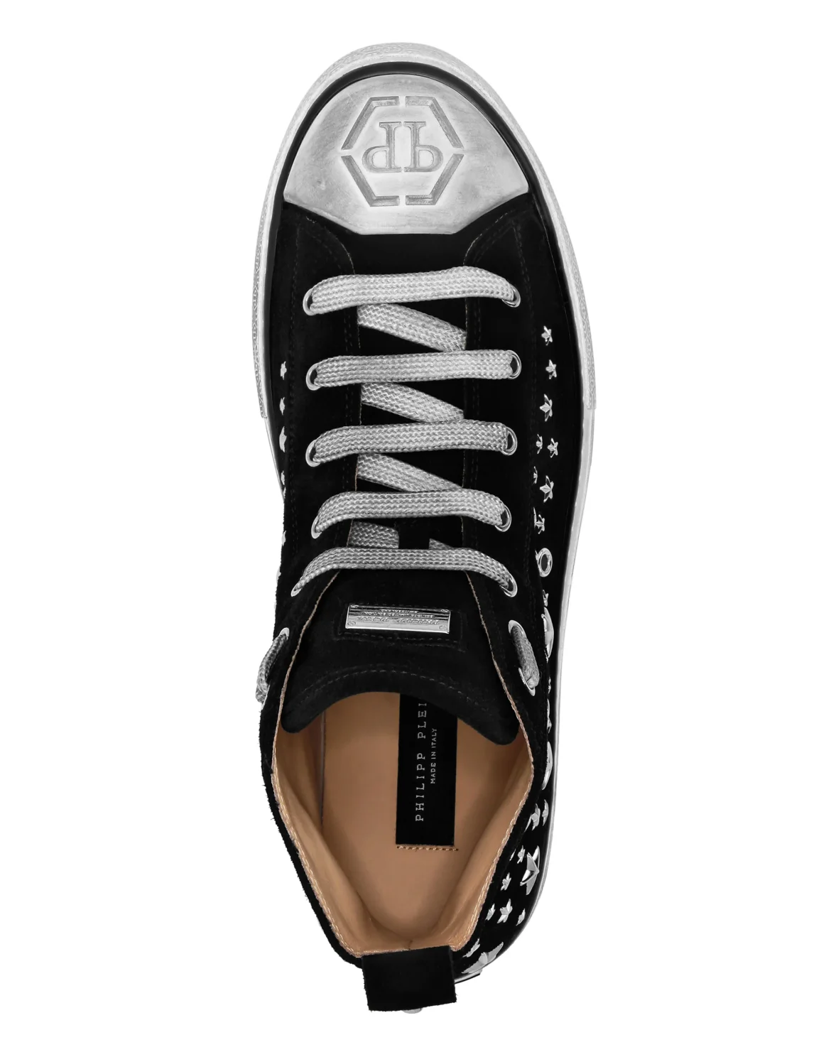 Suede Hi-Top Sneakers Studs, цвет: Черный