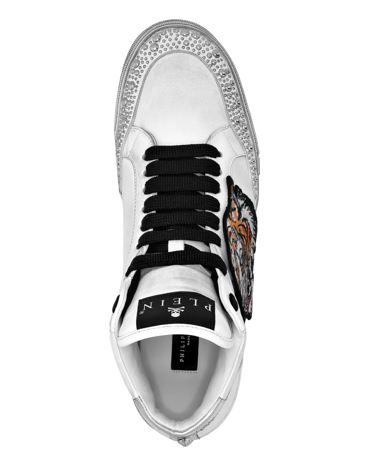 Leather Hi-Top Sneakers Retrokickz Tiger, цвет: Белый