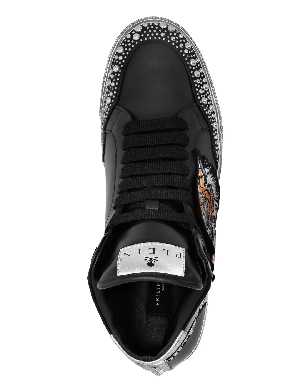 Leather Hi-Top Sneakers Retrokickz Tiger, цвет: Черный