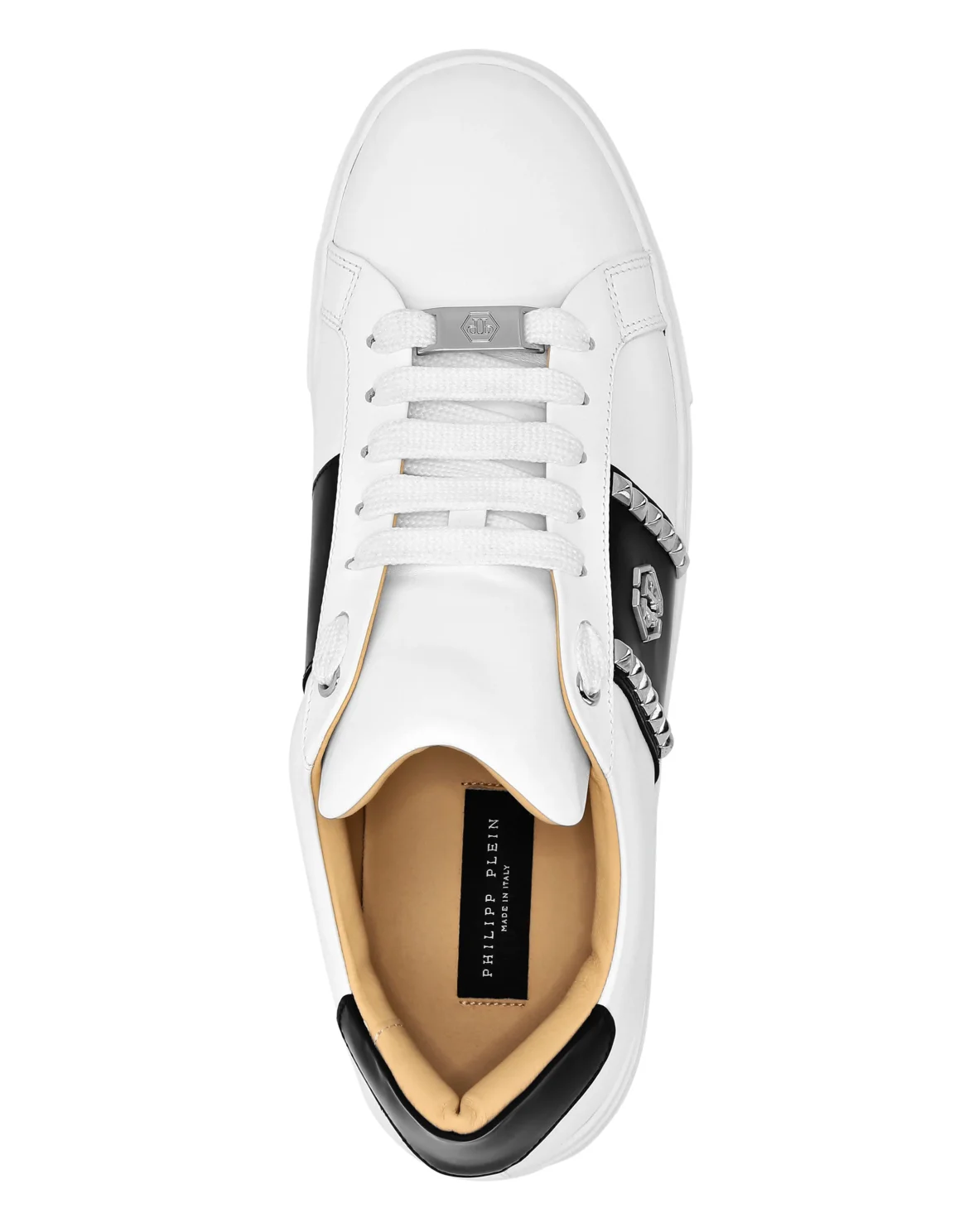 Leather Lo-Top Sneakers Studs, цвет: Белый