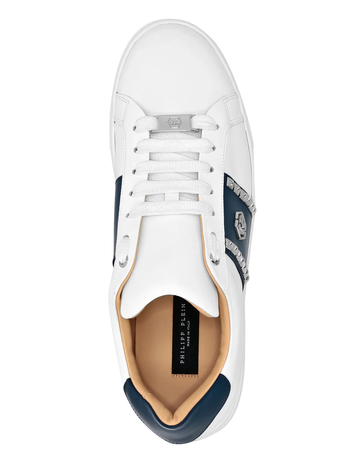 Leather Lo-Top Sneakers Studs, цвет: Белый