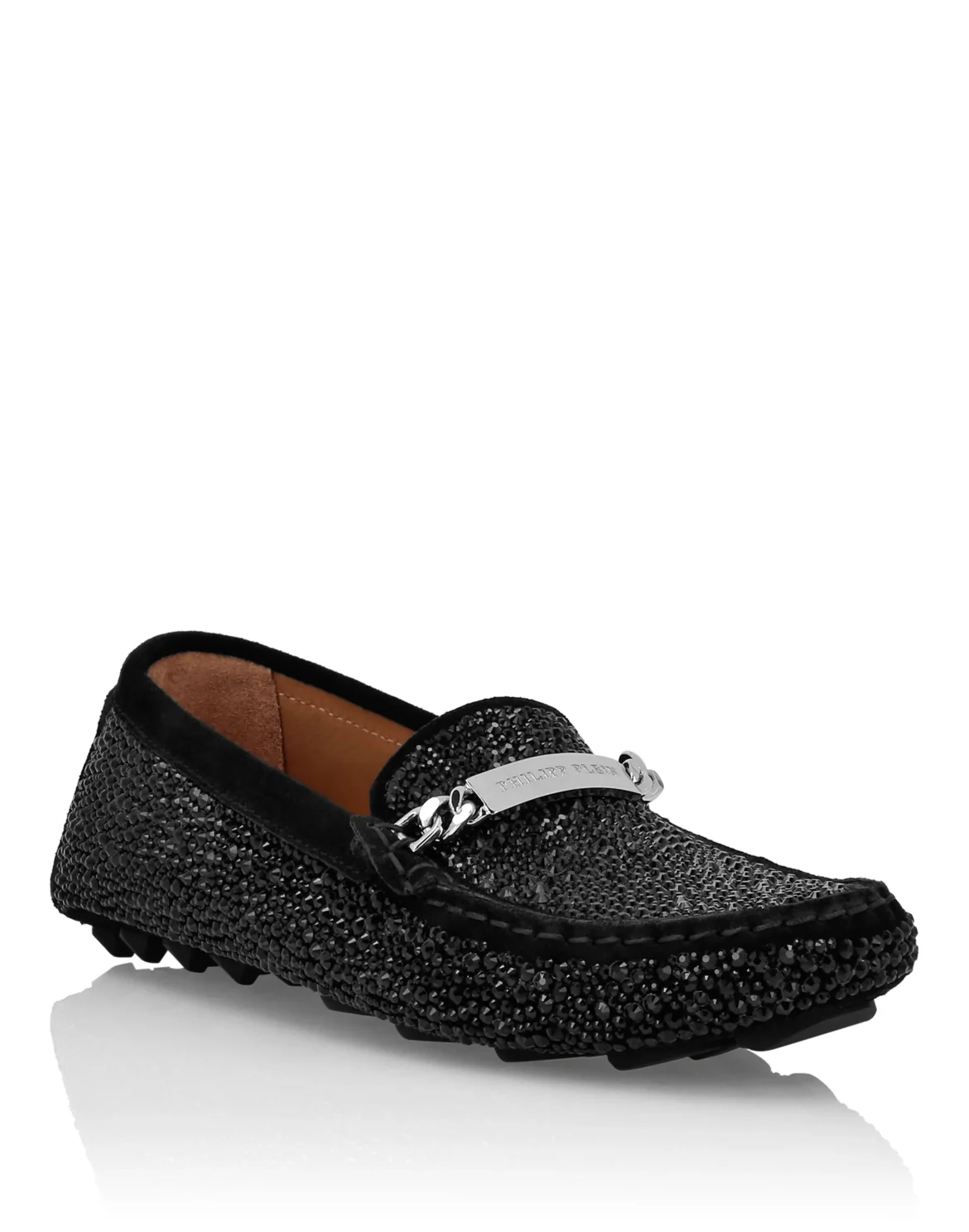 Suede Strass Moccasin, цвет: Черный