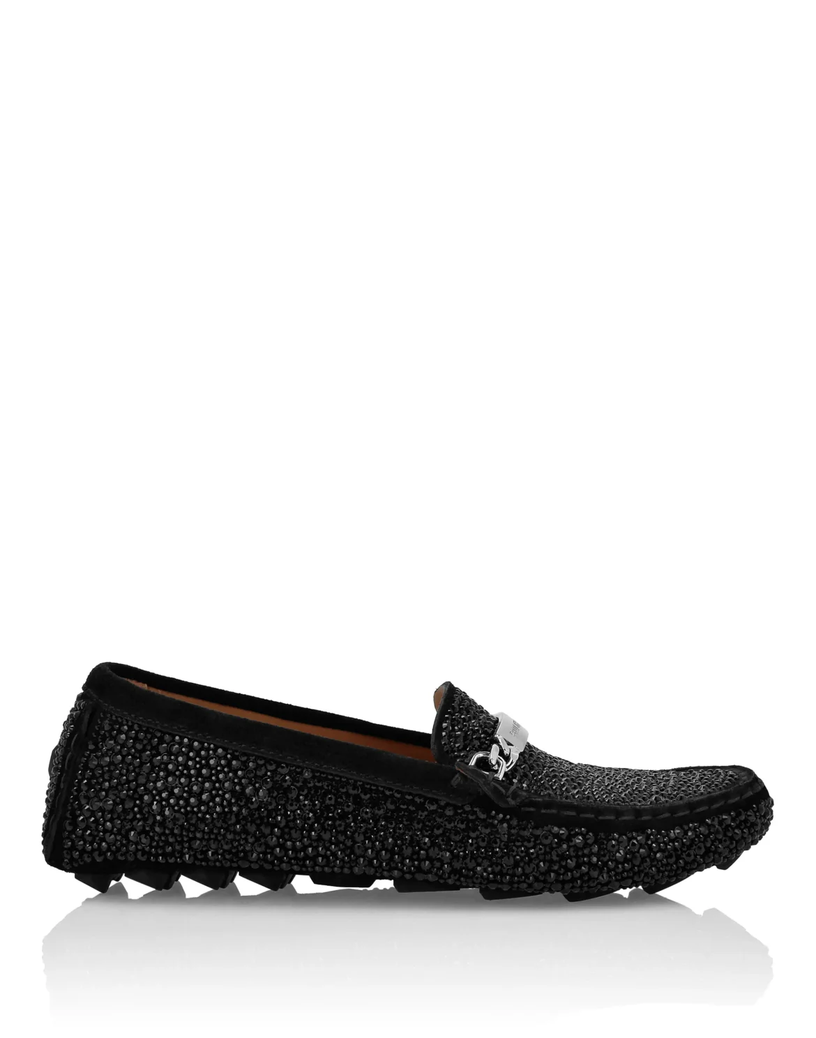 Suede Strass Moccasin, цвет: Черный