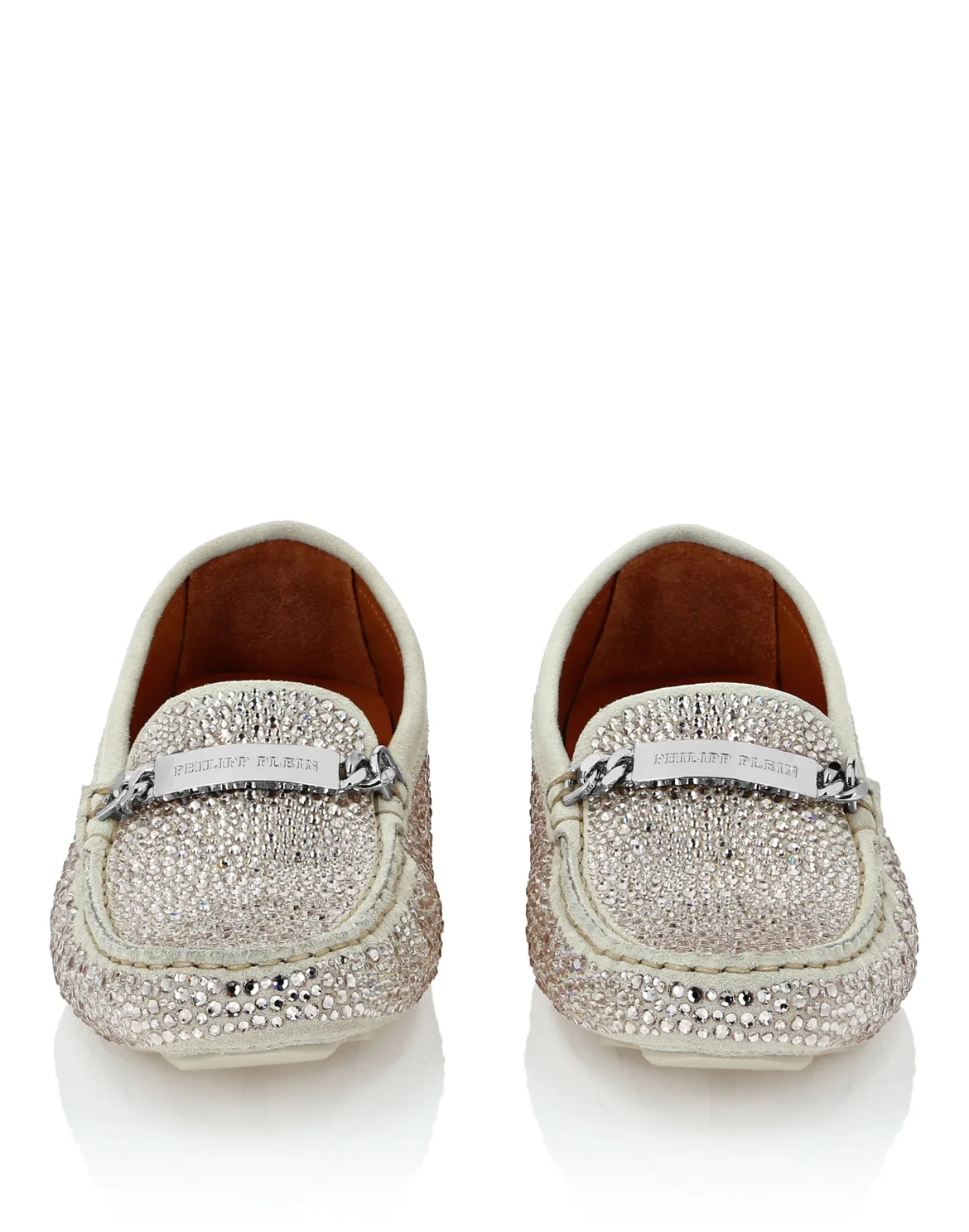 Suede Strass Moccasin, цвет: Бежевый